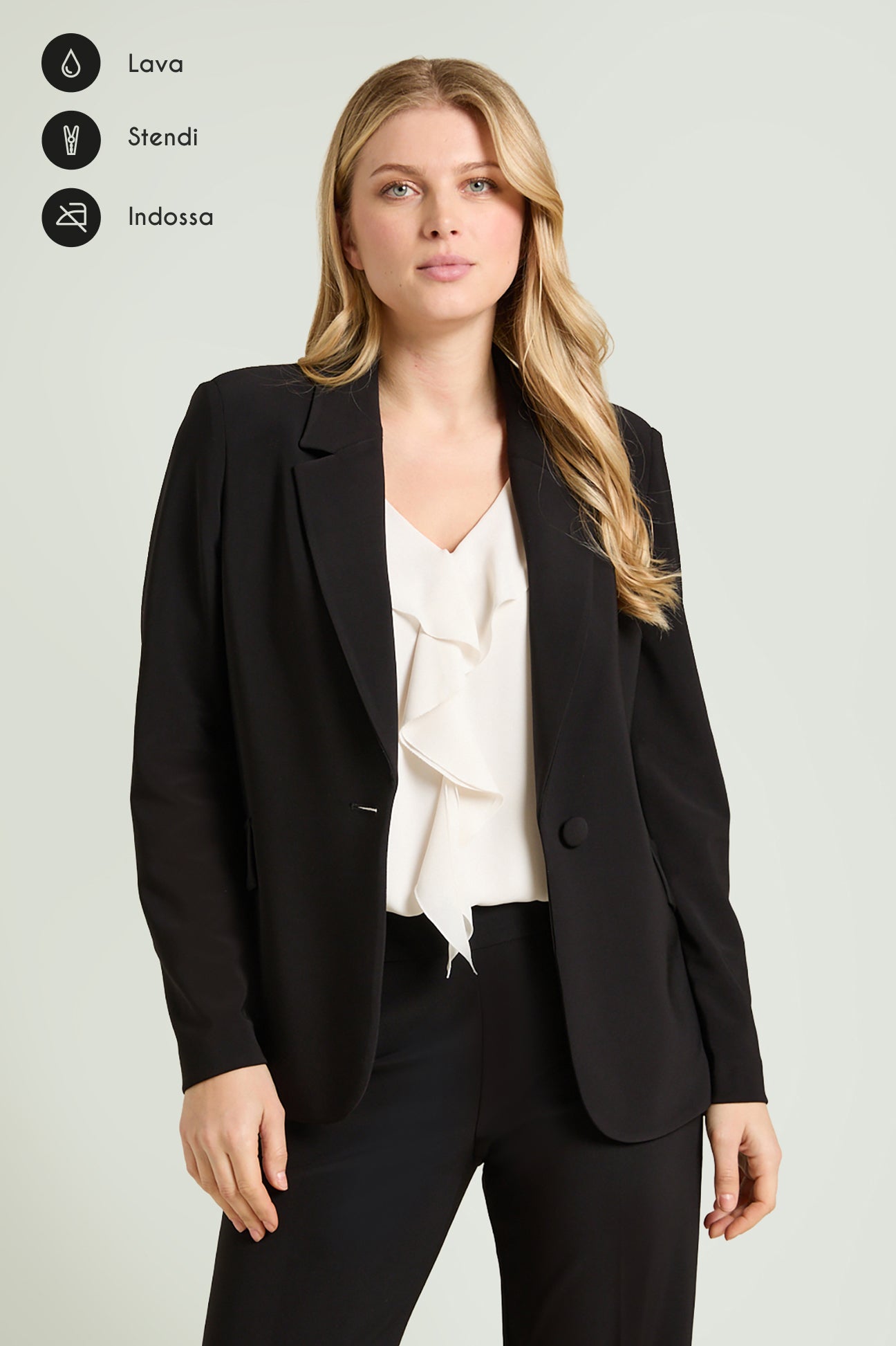 BLAZER IN COMPACT STRETCH