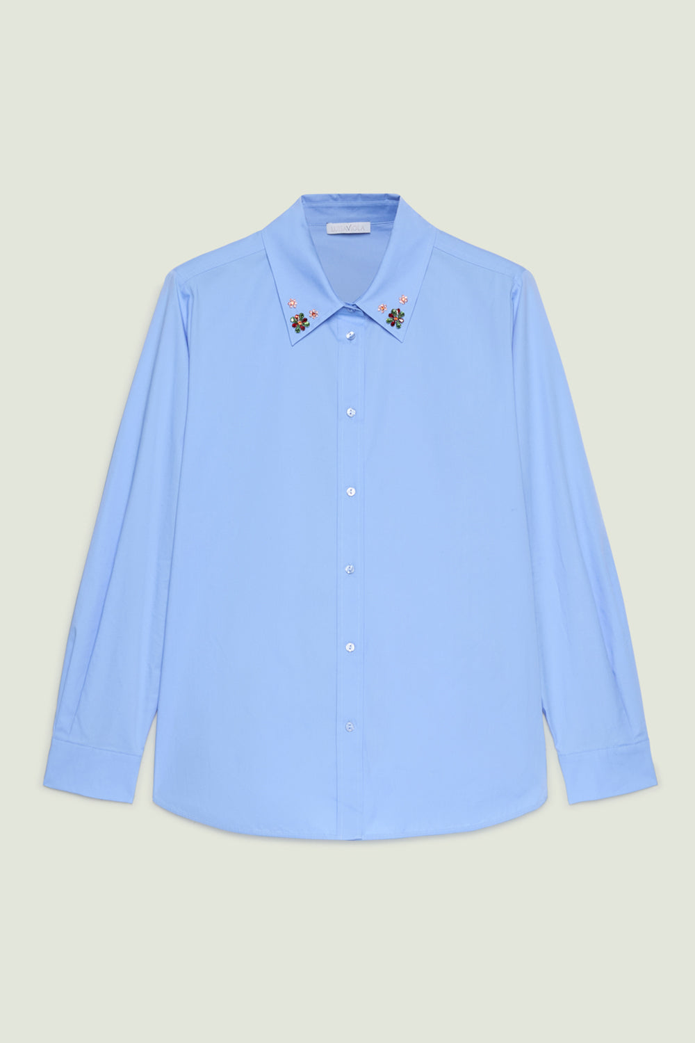 CAMICIA IN POPELINE RICAMATA