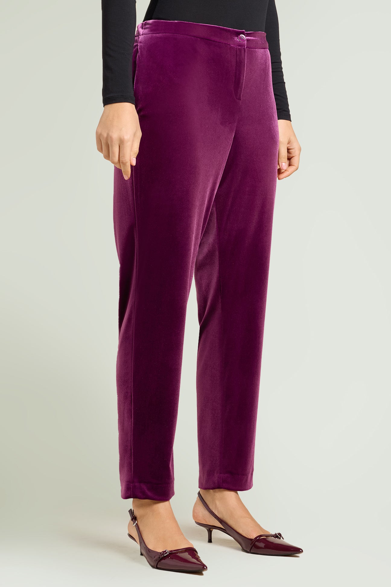 PANTALONI IN VELLUTO STRETCH