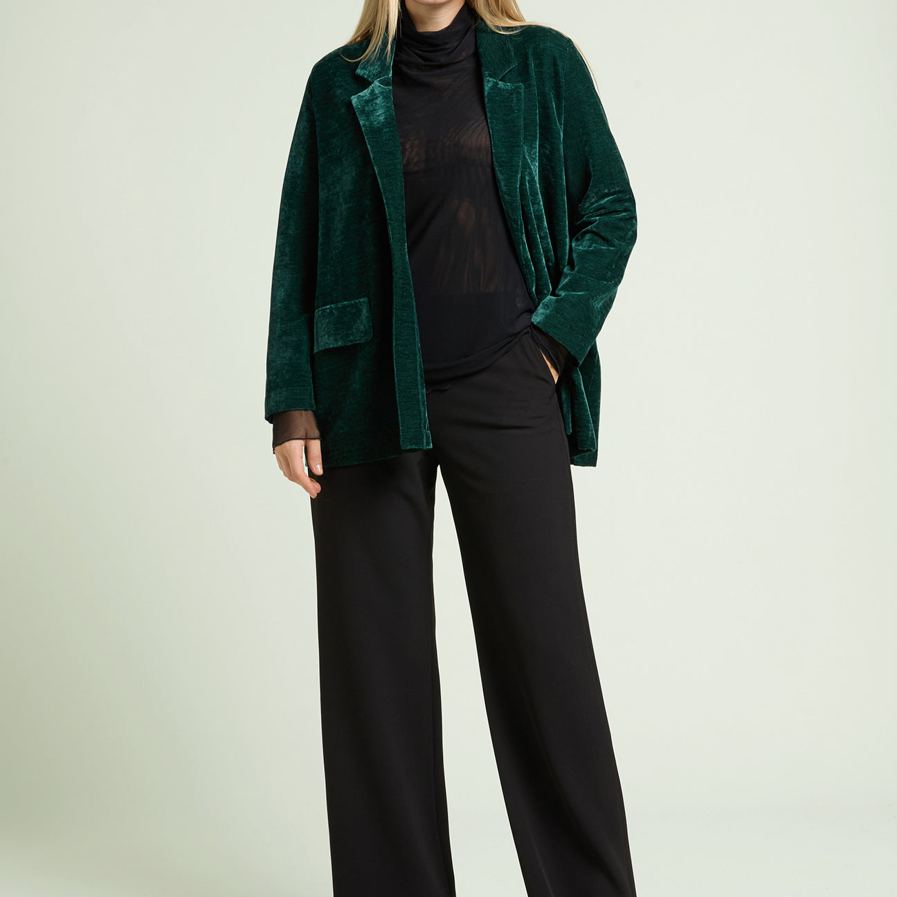 PANTALONI AMPI IN CADY