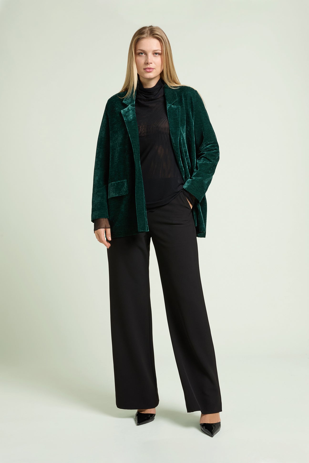 PANTALONI AMPI IN CADY