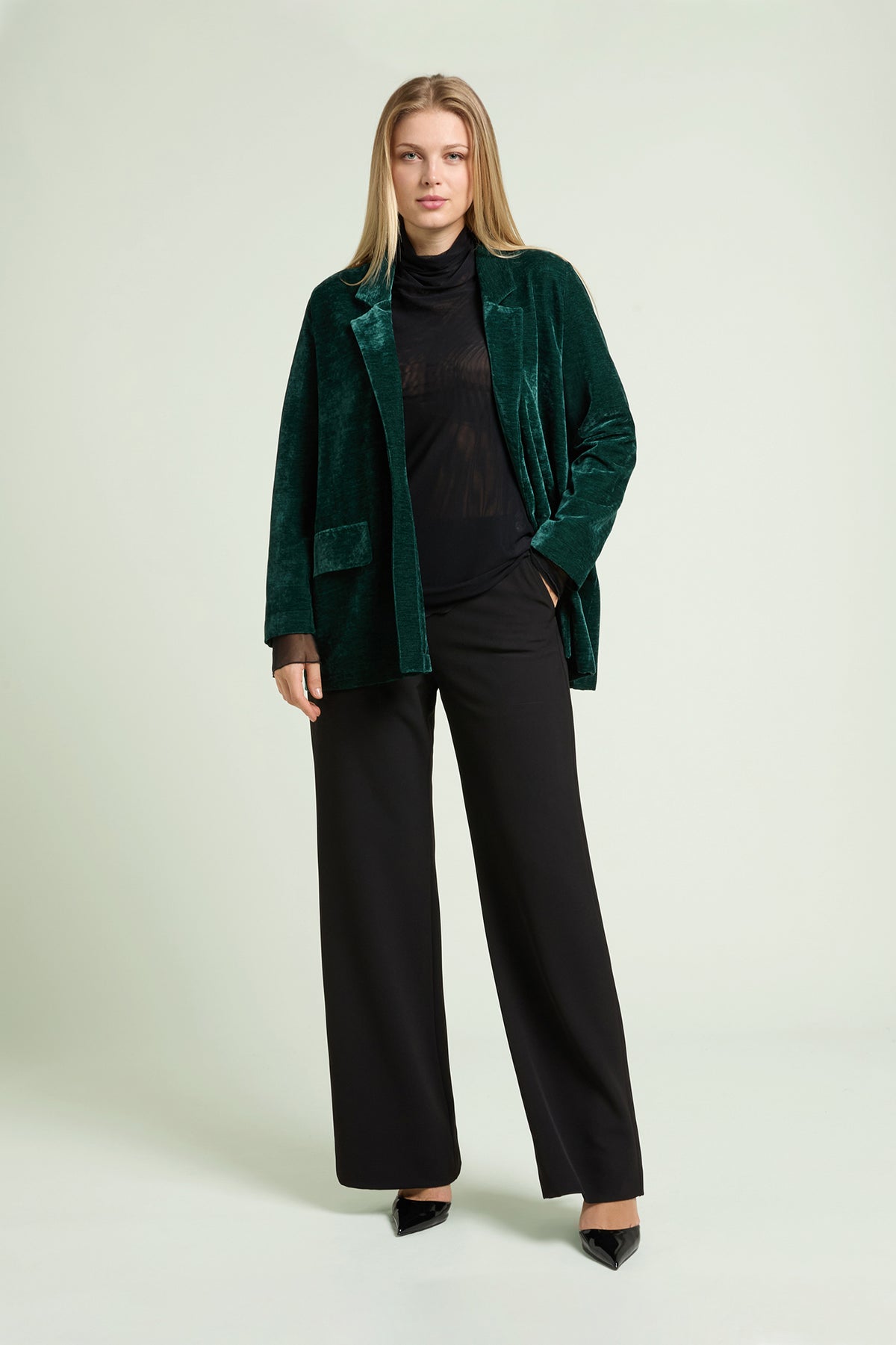 PANTALONI AMPI IN CADY