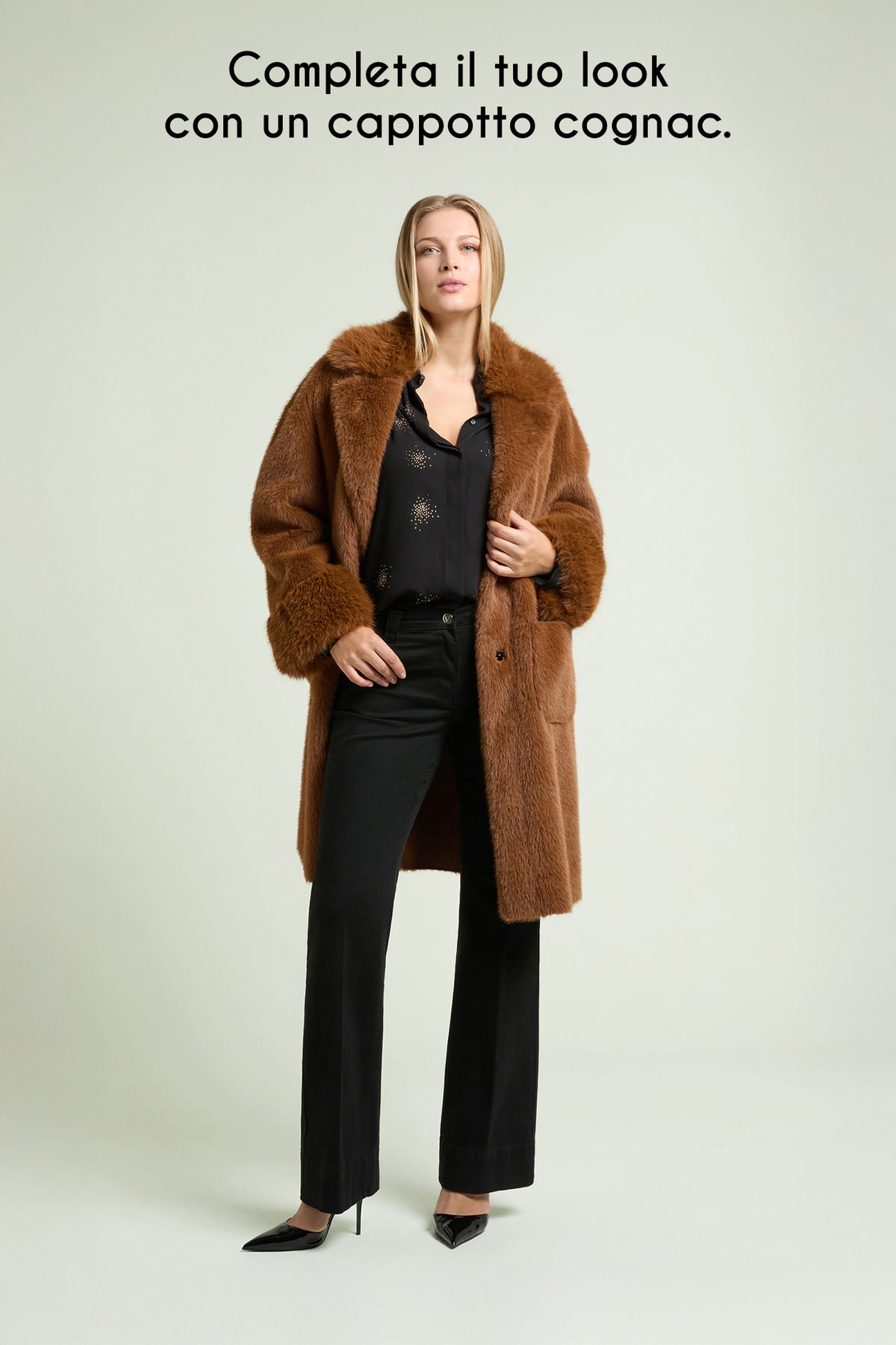 CAMICIA IN DOPPIA GEORGETTE CON PUNTI LUCE