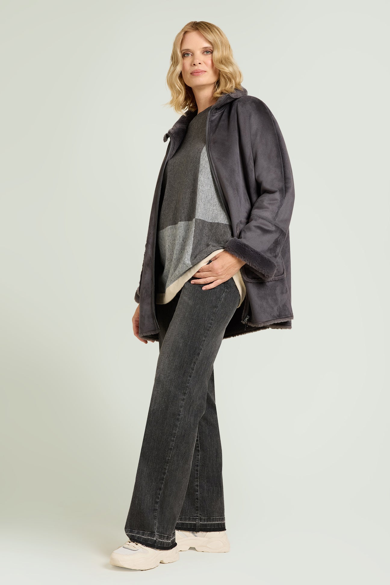 MAGLIA MISTO CASHMERE COLOR BLOCK