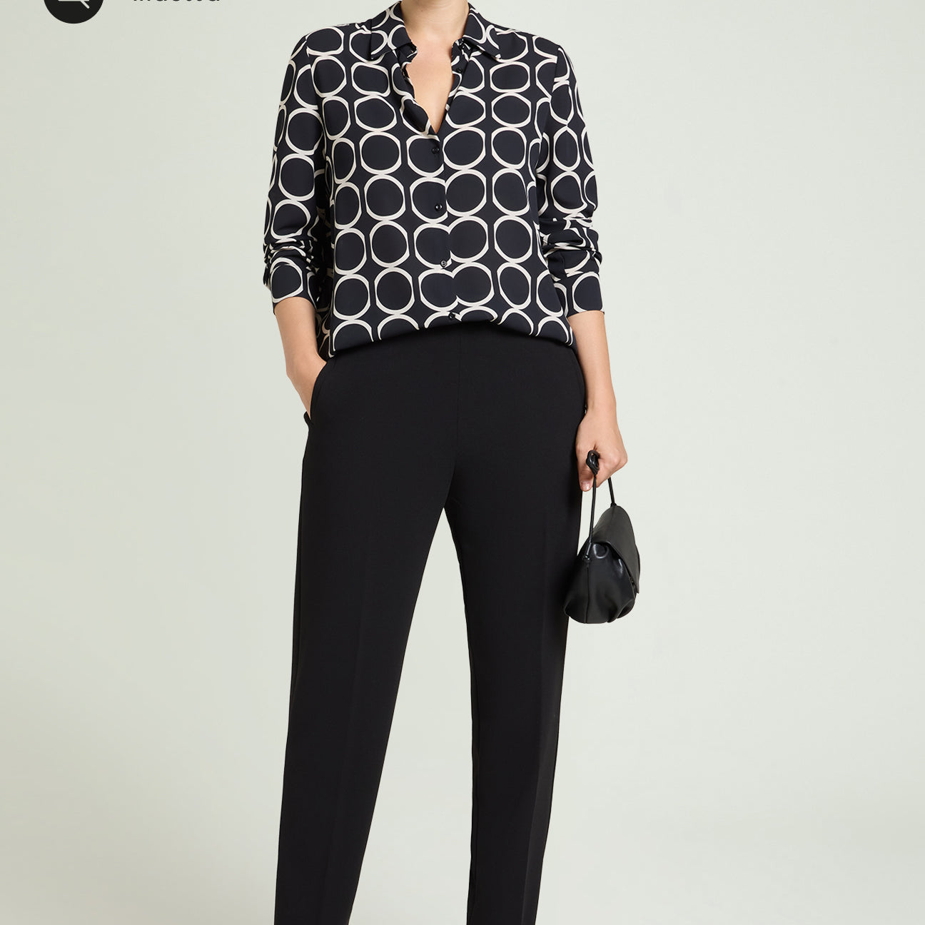 PANTALONI PULL-ON CHINOS IN CREPE