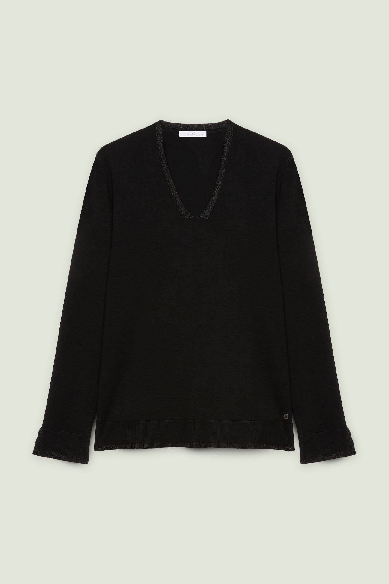 MAGLIA CON SCOLLO A "V" IN VISCOSA COMFORT