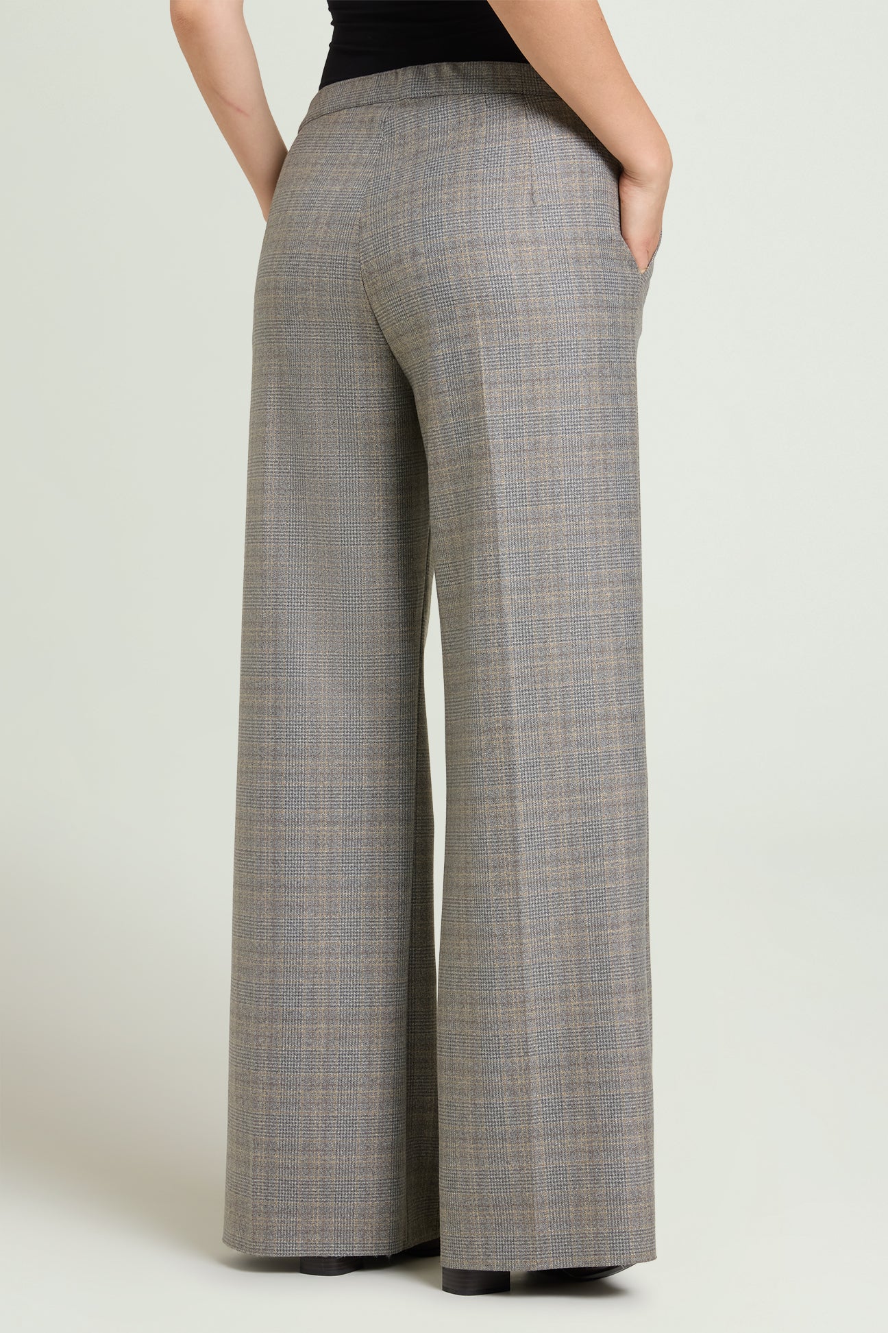 PANTALONI WIDE LEG IN GALLES