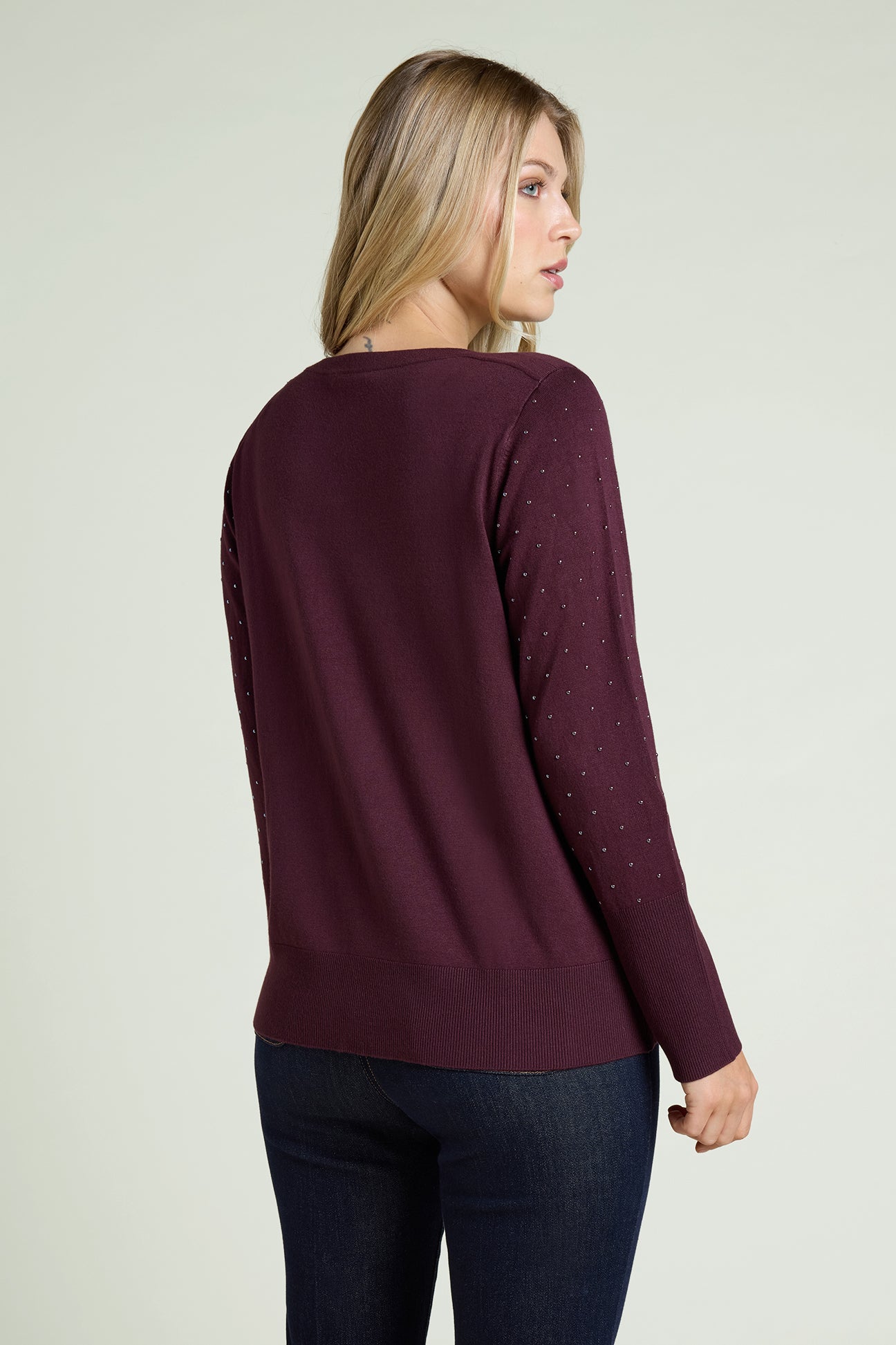 MAGLIA IN VISCOSA COMFORT CON BORCHIETTE