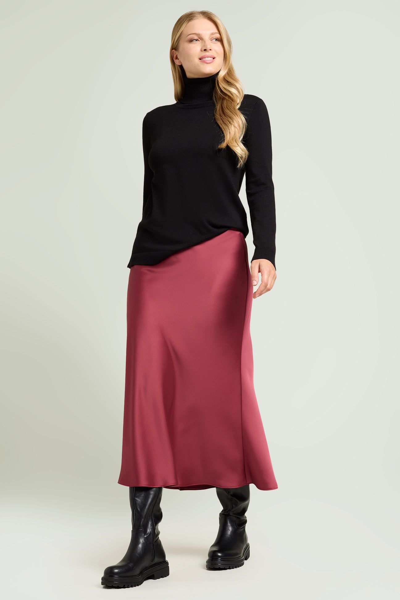 Gonna Lunga in Satin