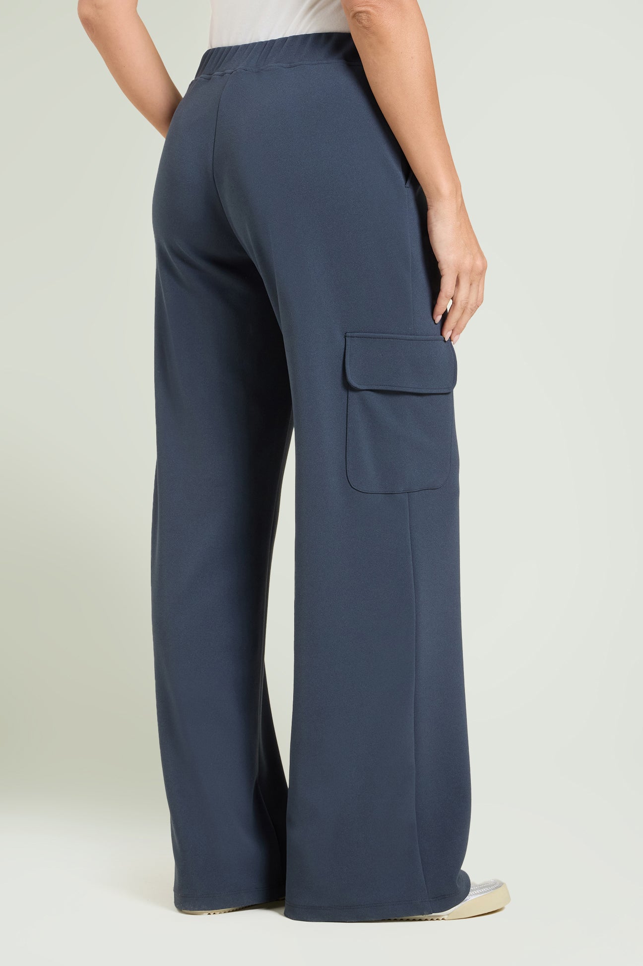 PANTALONI PULL-ON CARGO IN SCUBA CREPE