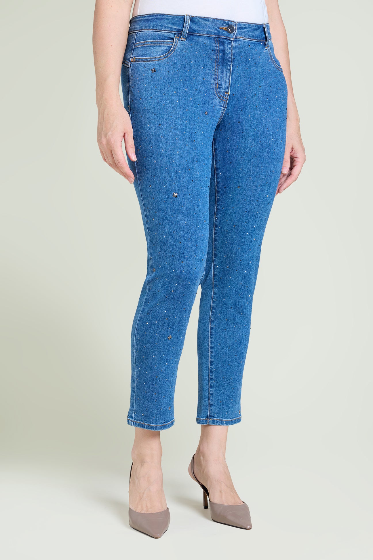 JEANS SKINNY CON PUNTI LUCE