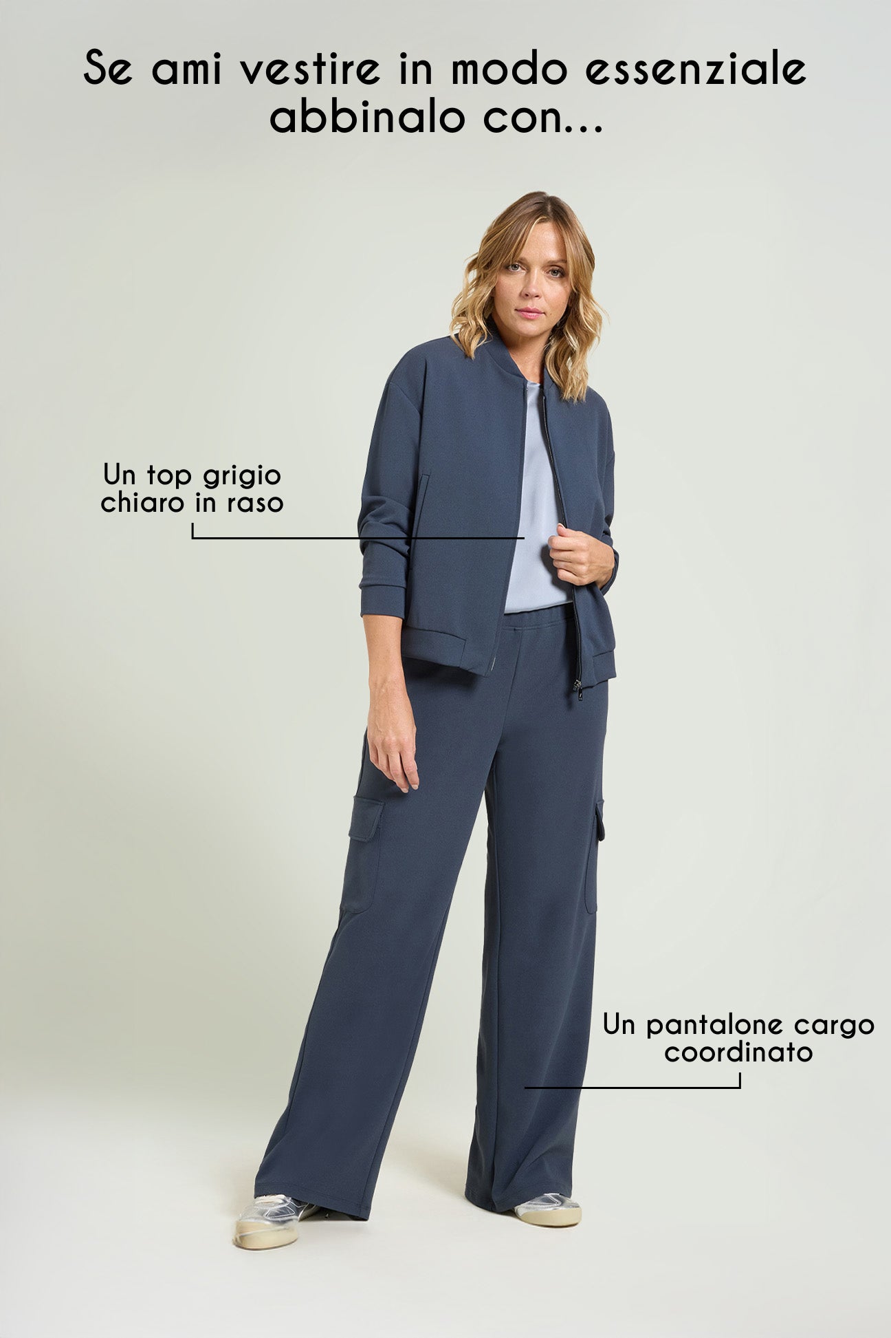 BOMBER IN SCUBA CREPE