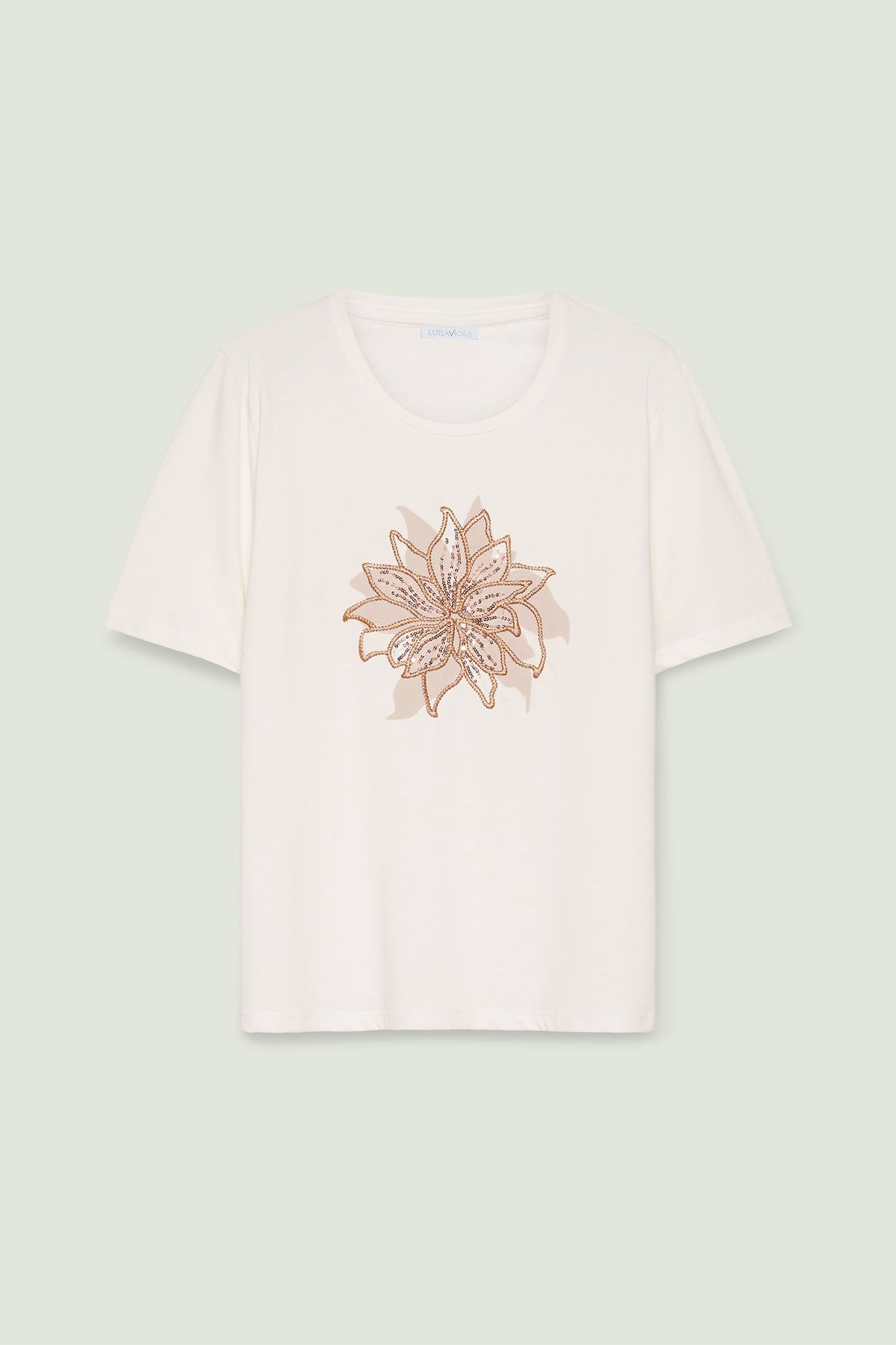 T-SHIRT STAMPATA E RICAMATA