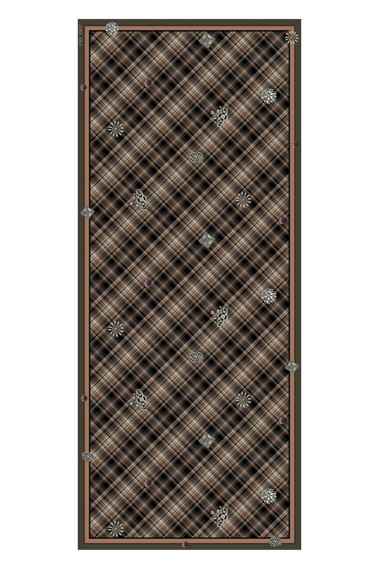SCIARPA-FOULARD CON STAMPA MADRAS