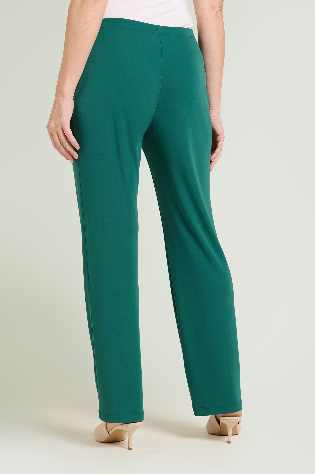 PANTALONI PULL-ON DRITTI IN JERSEY FLUIDO