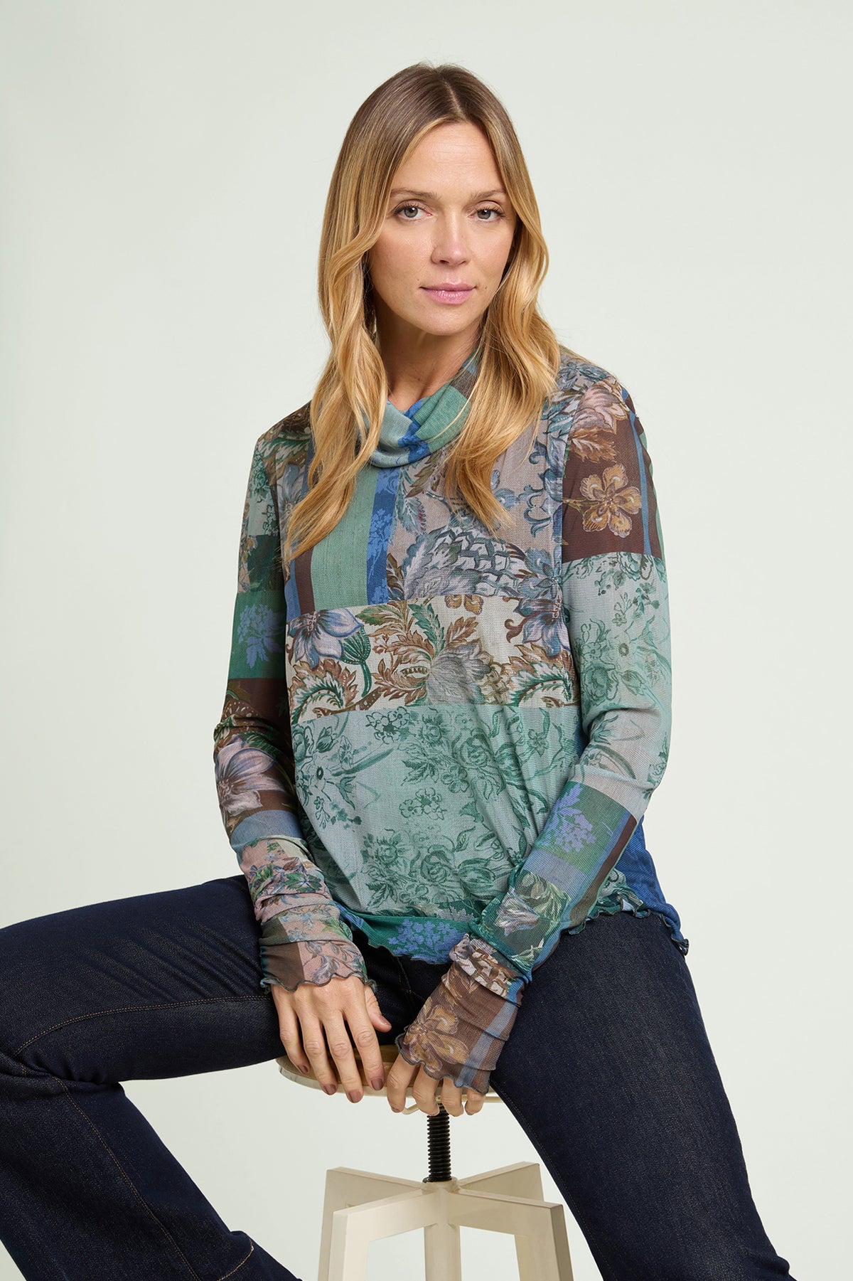 T-SHIRT IN  TULLE STAMPATO
