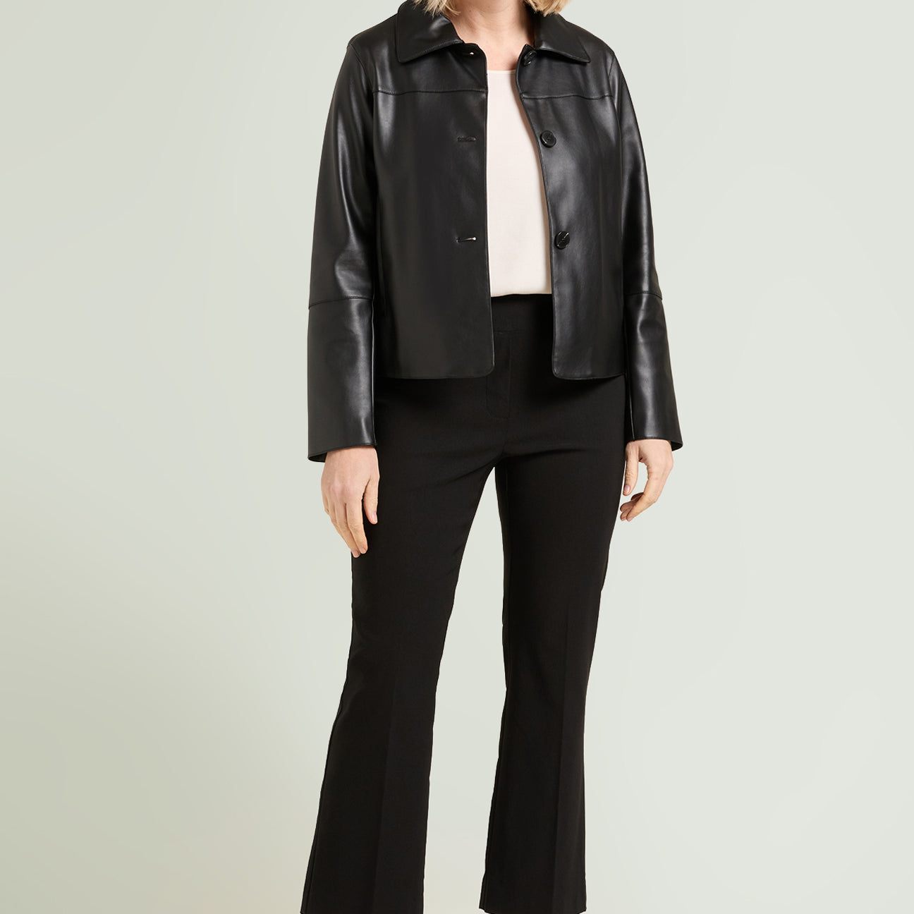 PANTALONI PULL-ON KICK FLARE IN BENGALINA