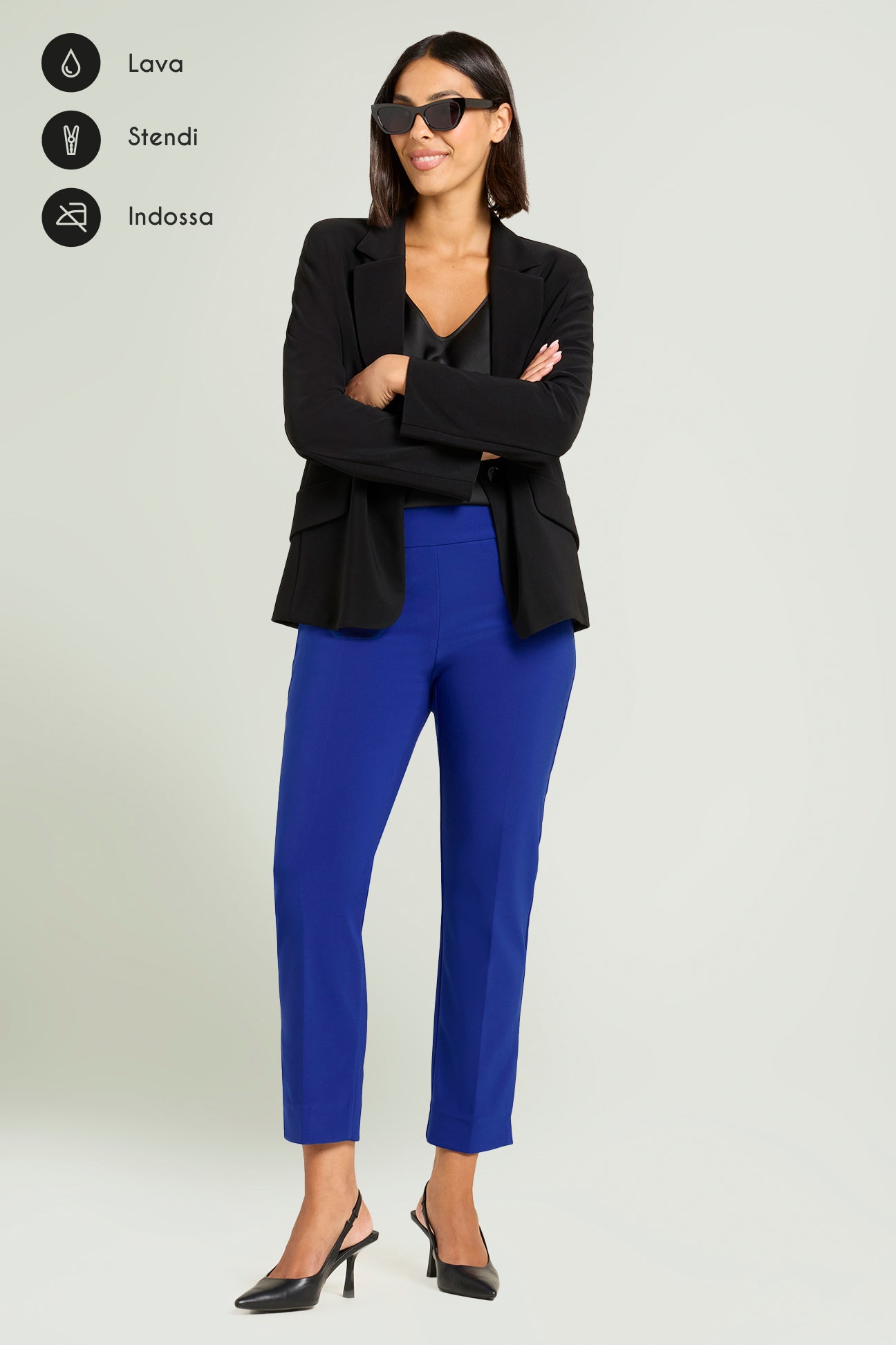 PANTALONI PULL-ON SKINNY IN COMPATTO STRETCH