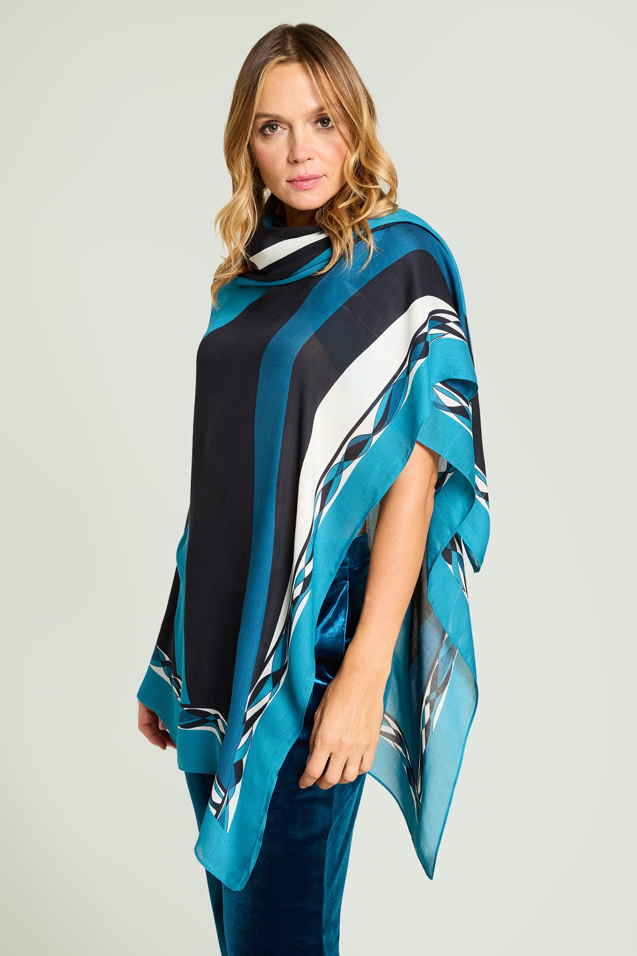 SCIARPA-FOULARD STAMPATA