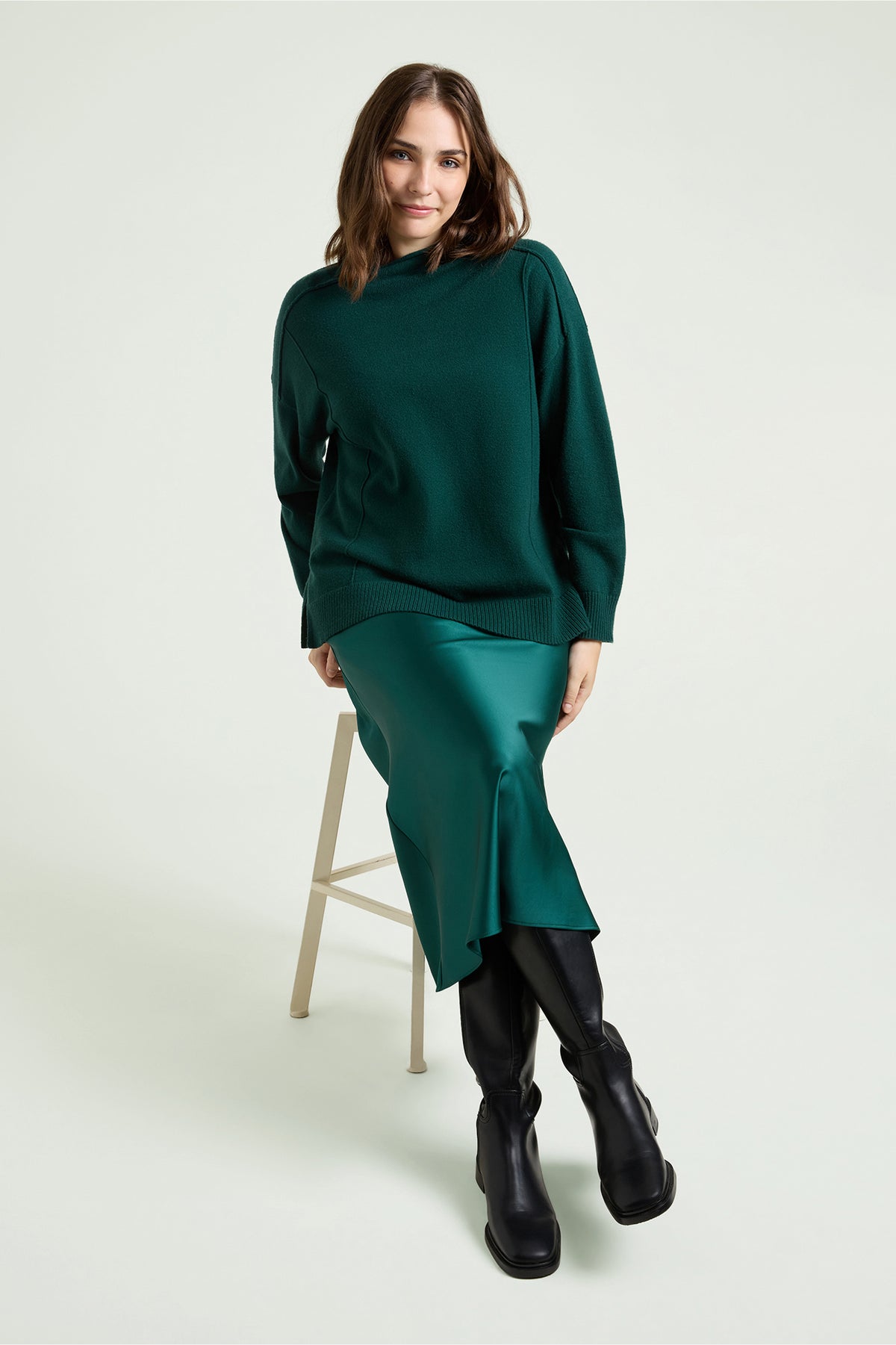 MAGLIA WINTER TOUCH CON SCOLLO A CRATERE