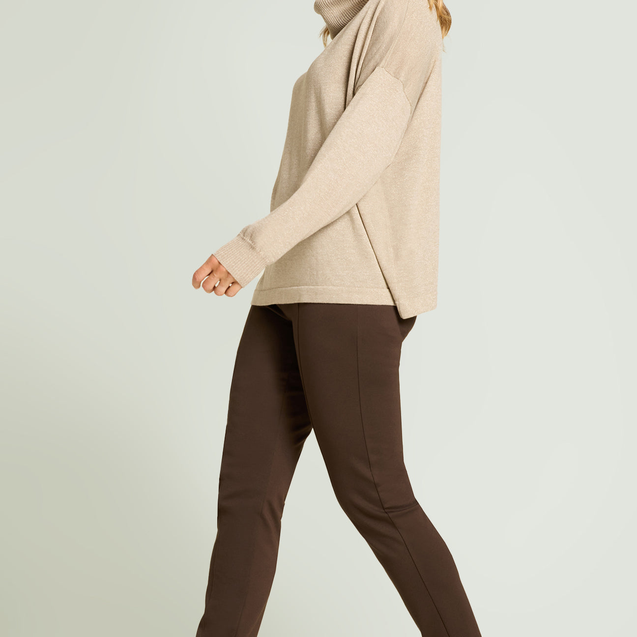 PANTALONI PULL-ON SKINNY CON BASCHINA