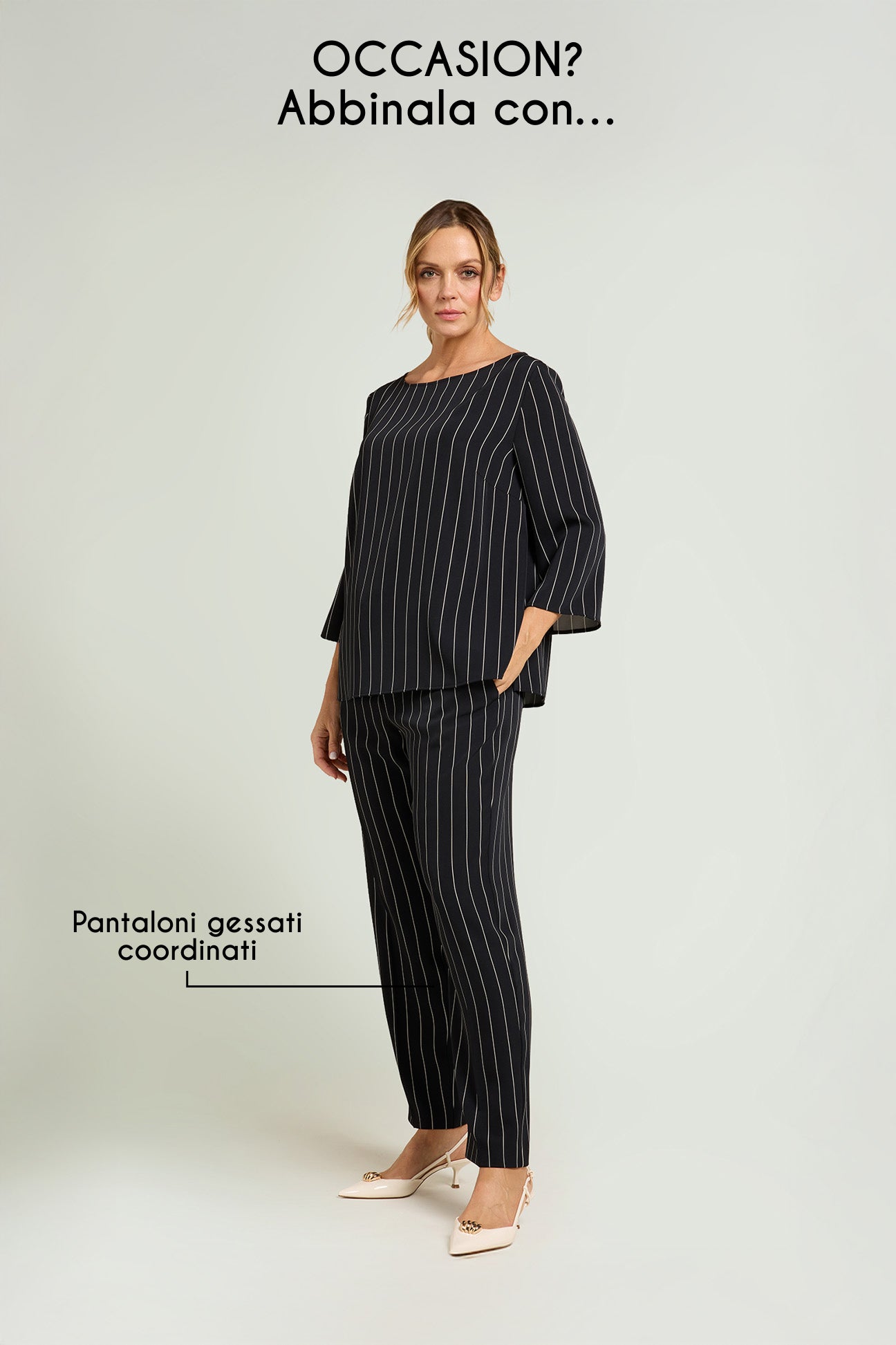 BLUSA IN CADY GESSATO