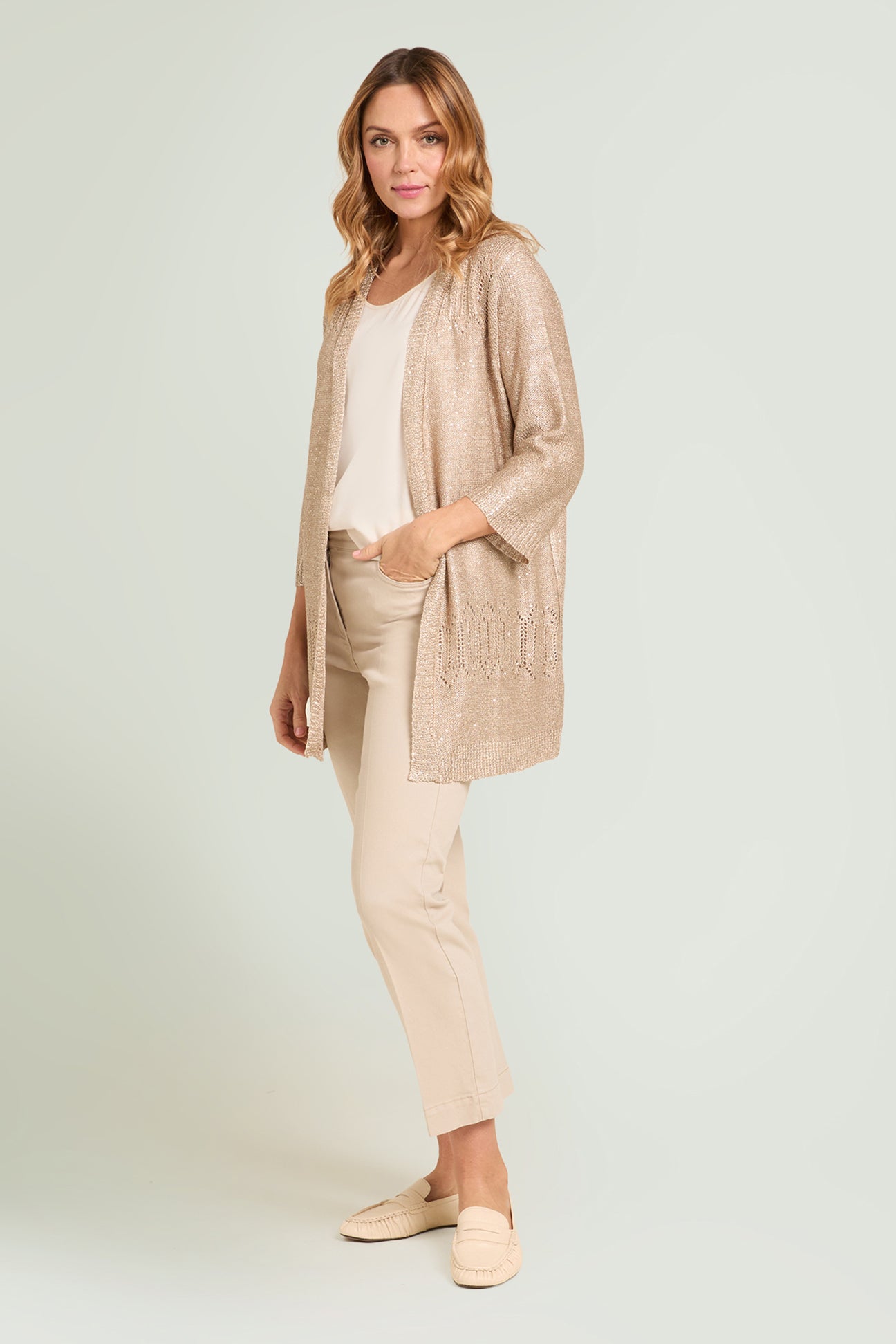 CARDIGAN TRAFORATO FULL PAILLETTES