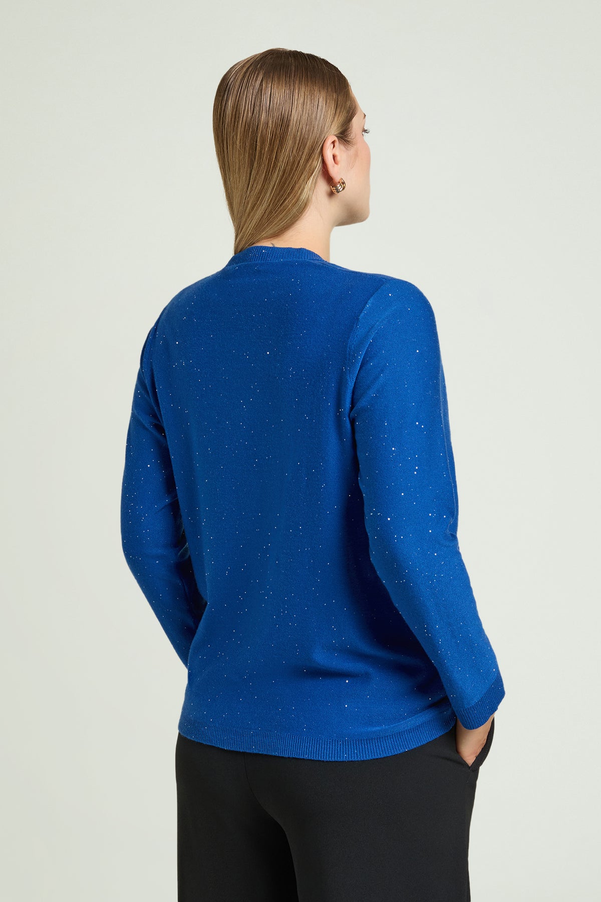 MAGLIA EFFETTO TWIN-SET CON PUNTI LUCE
