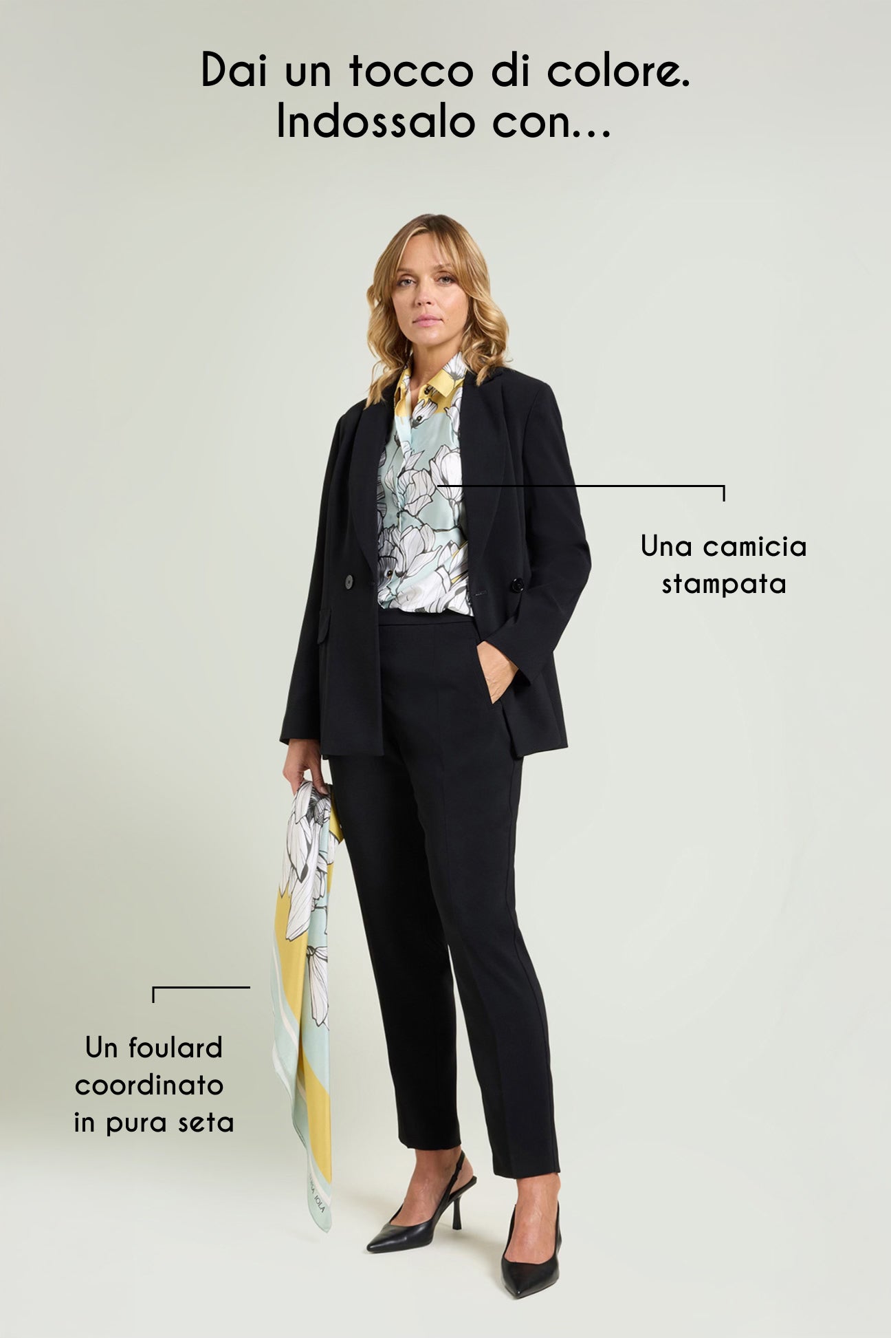 BLAZER DOPPIO PETTO IN CREPE CADY