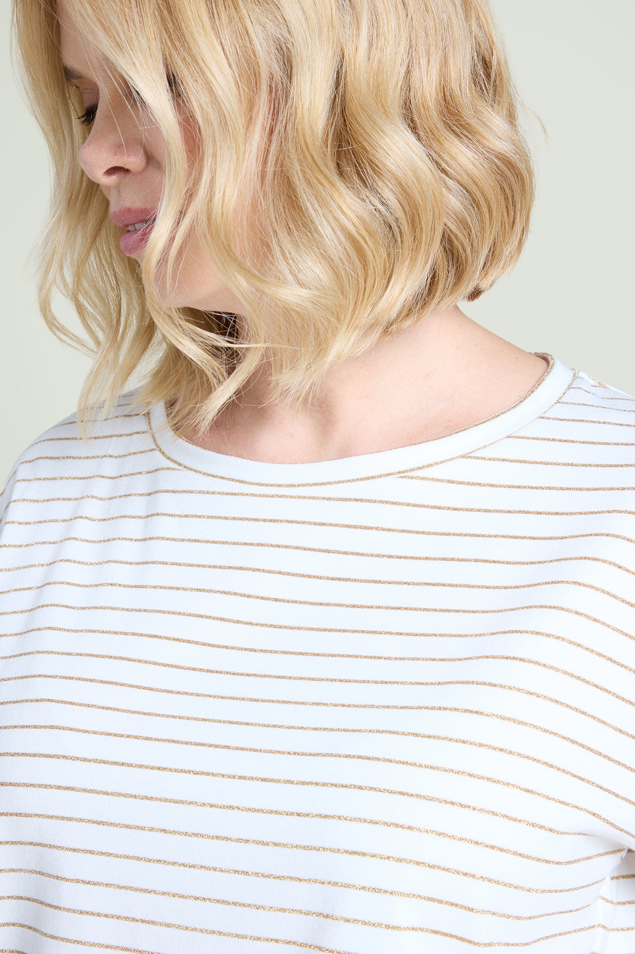 T-SHIRT A RIGHE LUREX