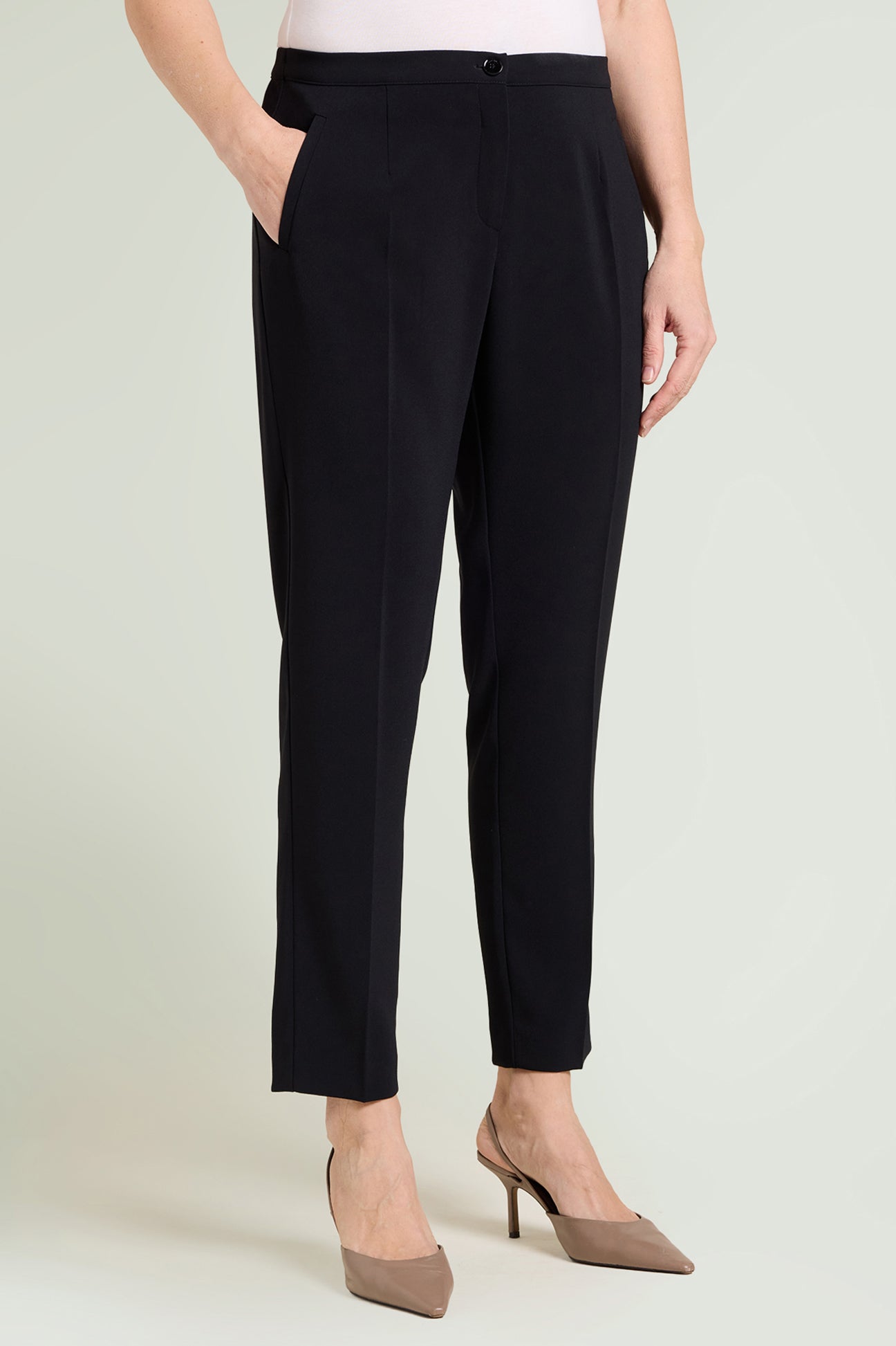 PANTALONI A SIGARETTA IN CREPE CADY