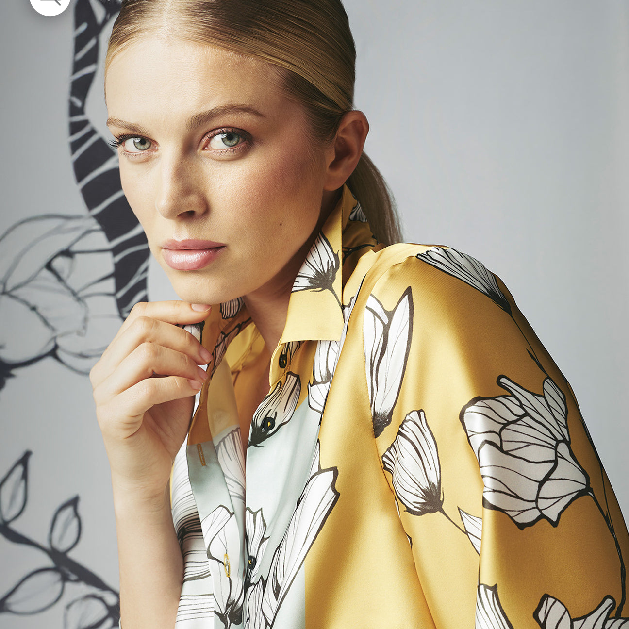 CAMICIA IN RASO STAMPATO