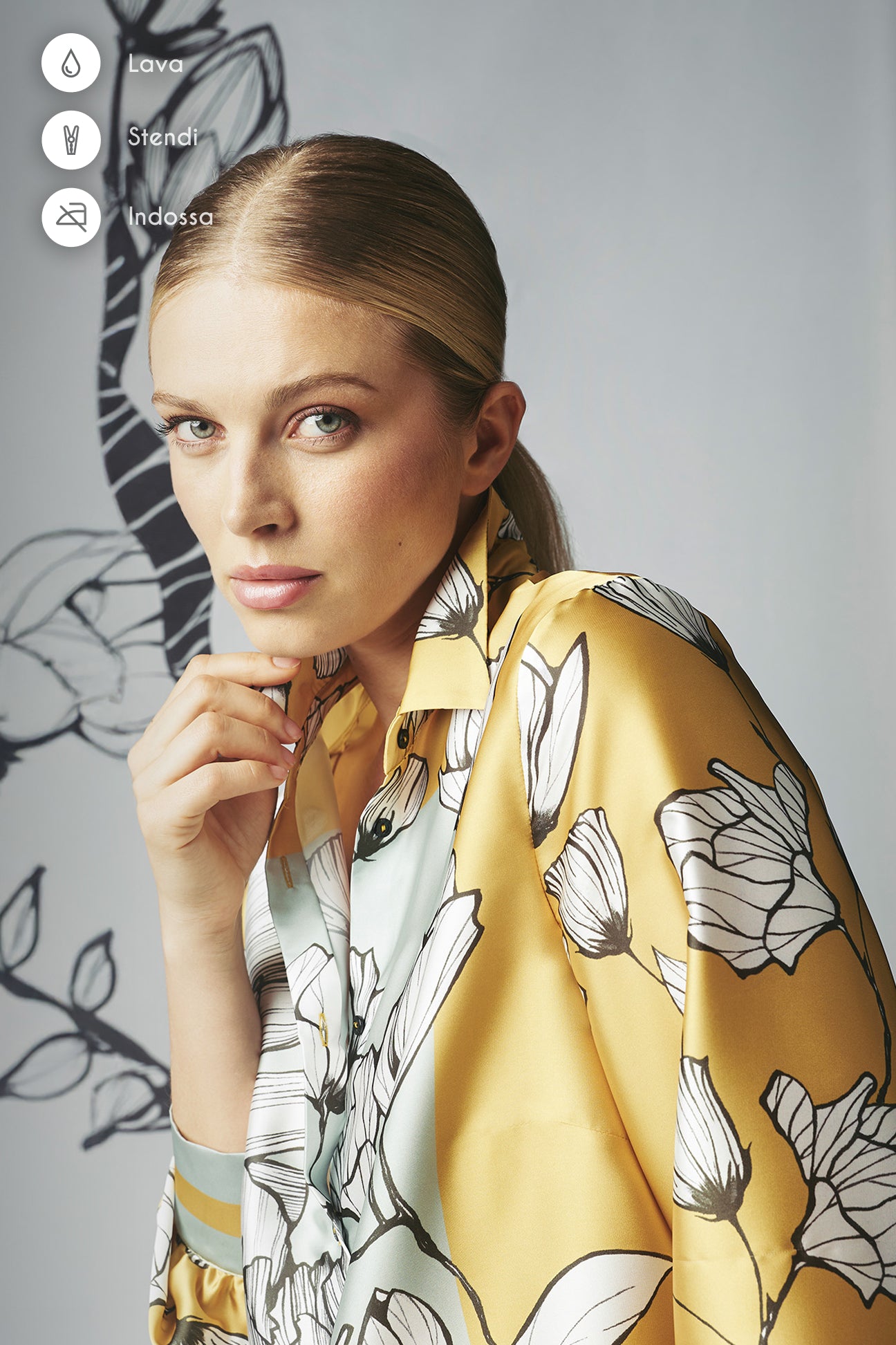 CAMICIA IN RASO STAMPATO