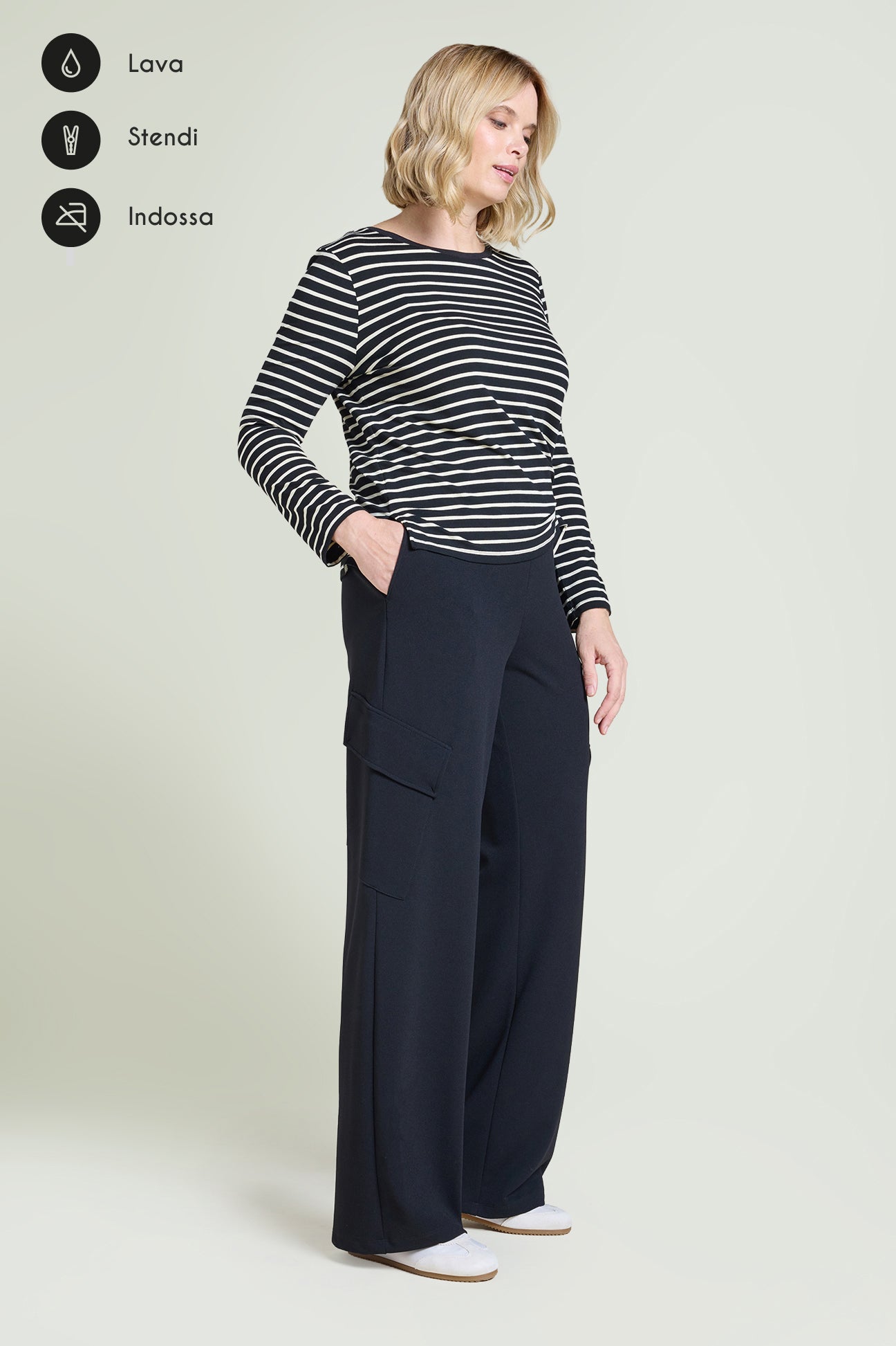 PANTALONI CARGO IN SCUBA TWILL