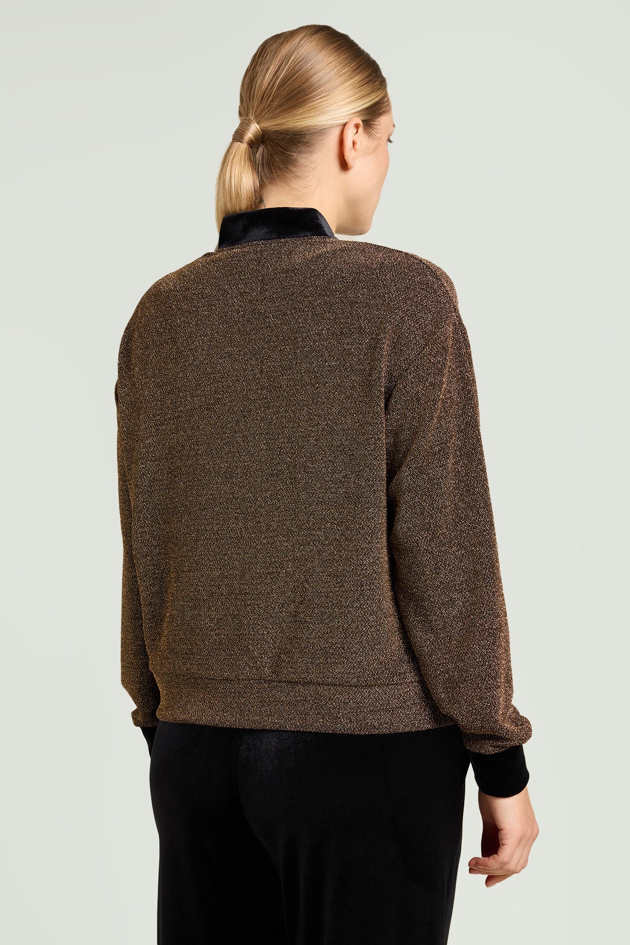 BOMBER IN JERSEY LUREX