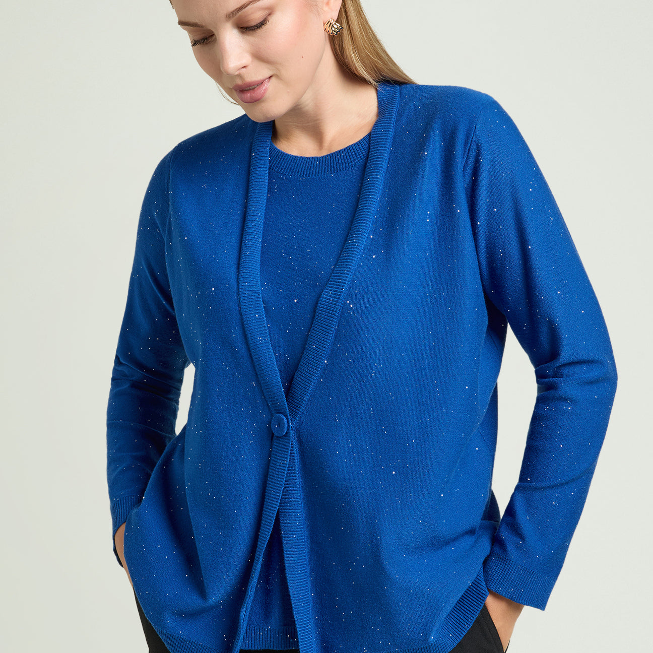 MAGLIA EFFETTO TWIN-SET CON PUNTI LUCE