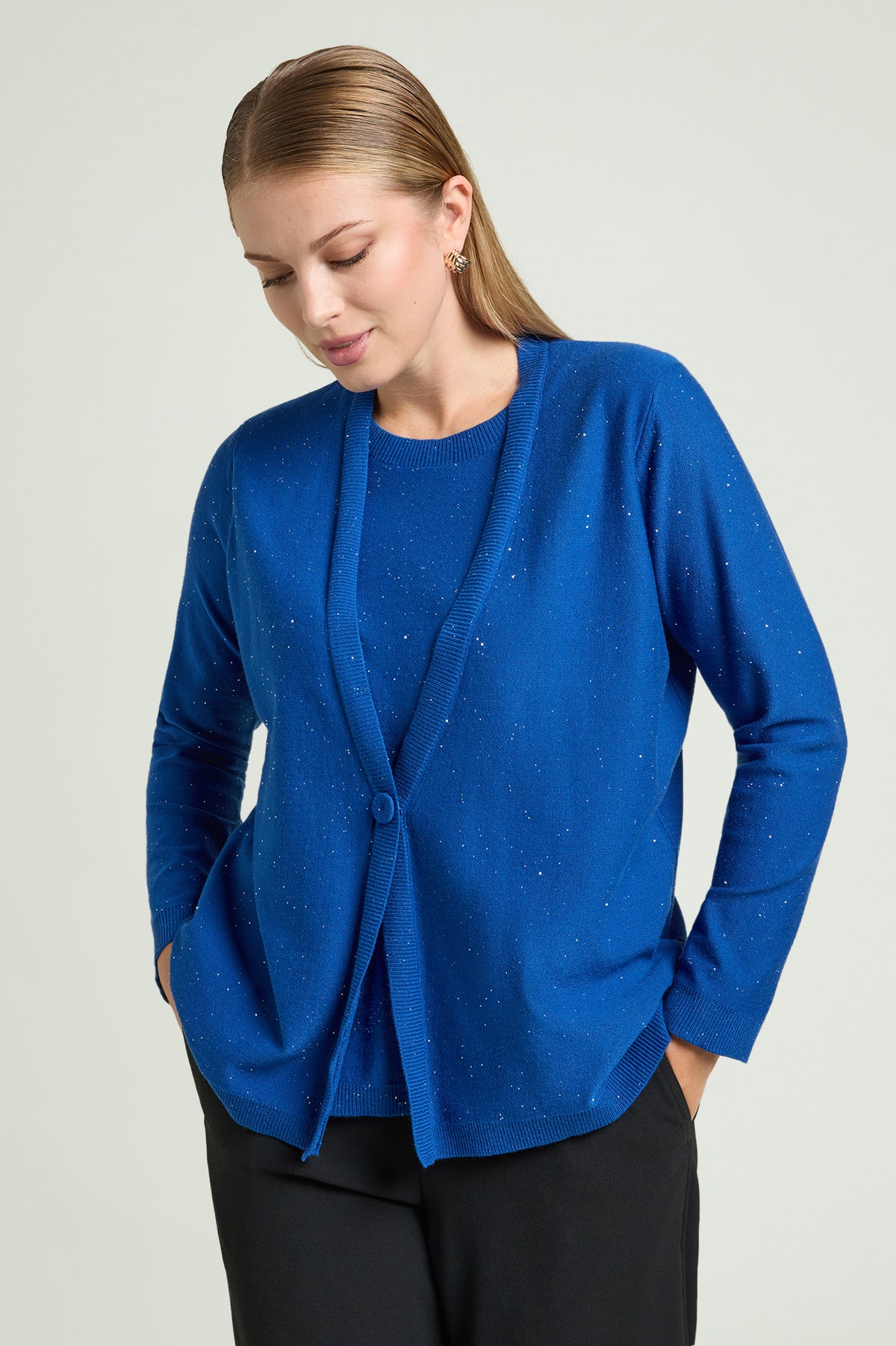 MAGLIA EFFETTO TWIN-SET CON PUNTI LUCE