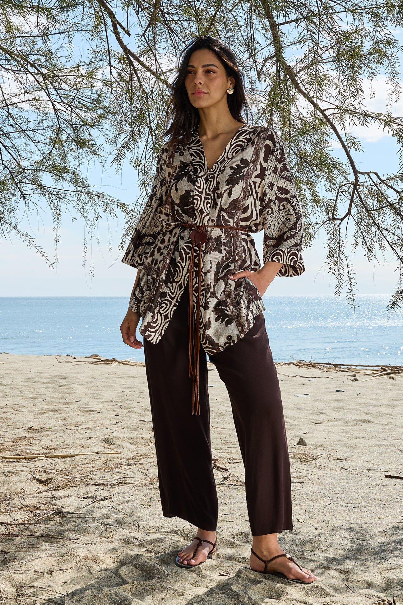 PANTALONI AMPI IN MAROCAINE