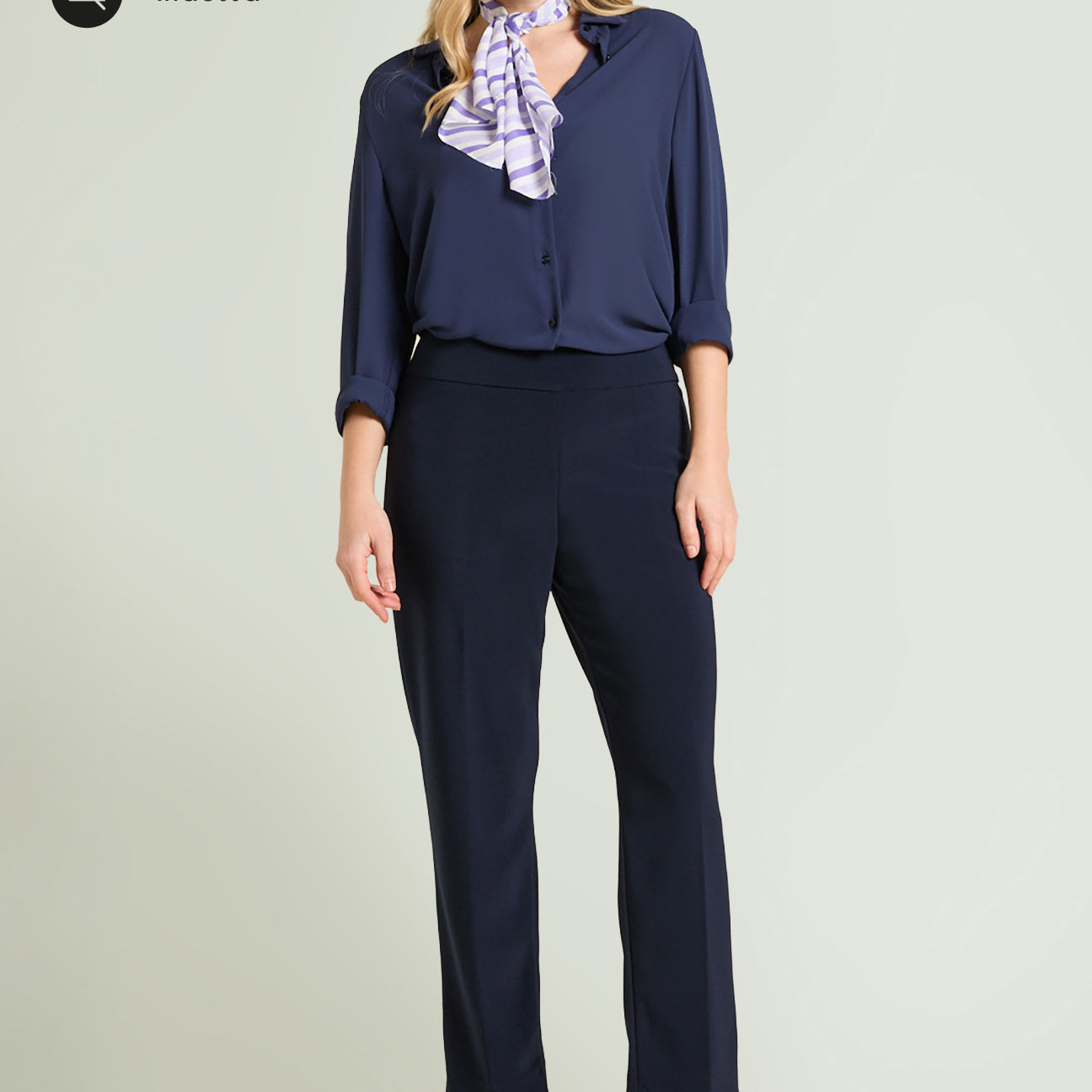 PANTALONI PULL-ON A SIGARETTA IN COMPACT STRETCH