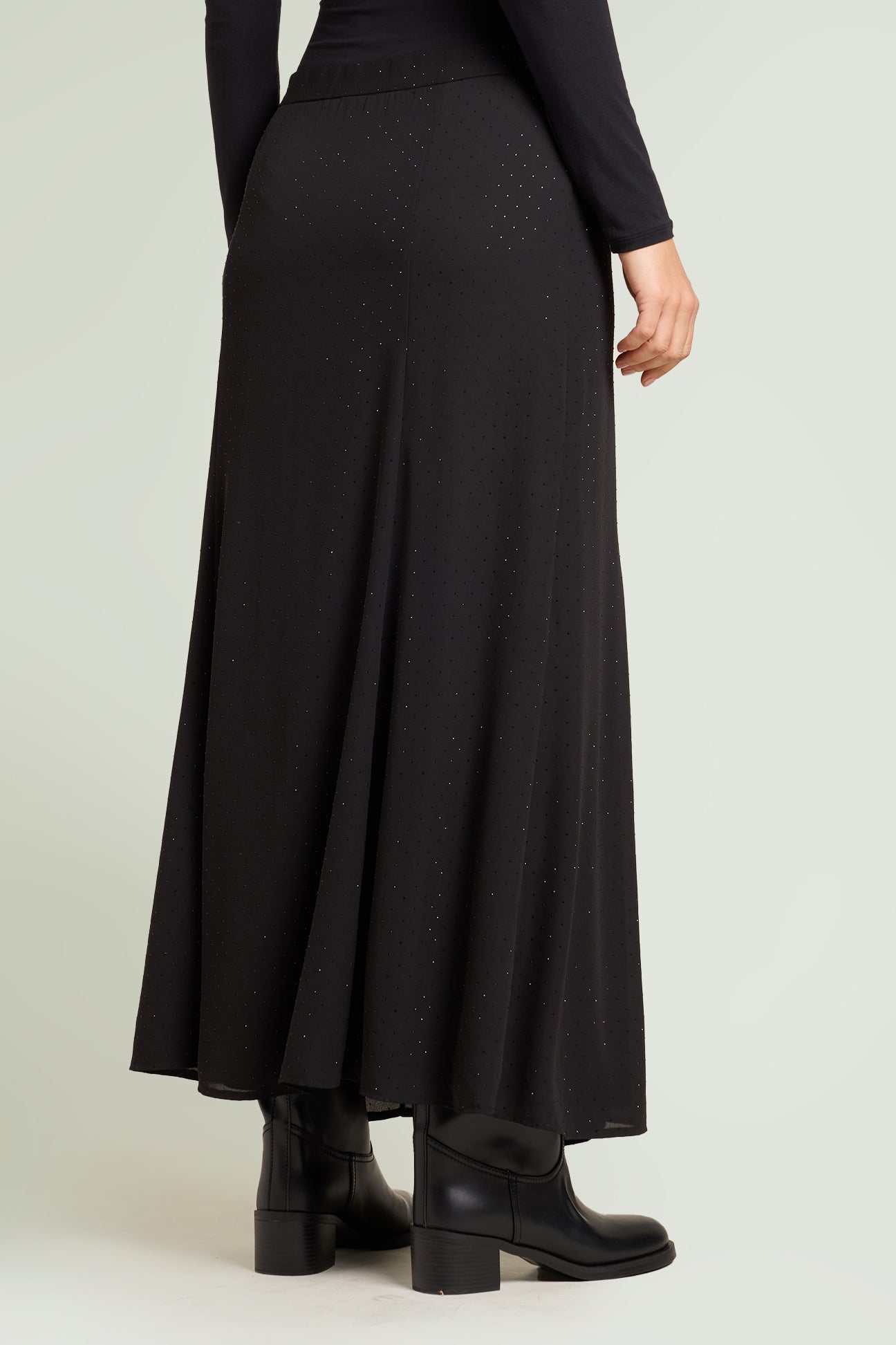 GONNA LUNGA IN GEORGETTE FULL-STRASS