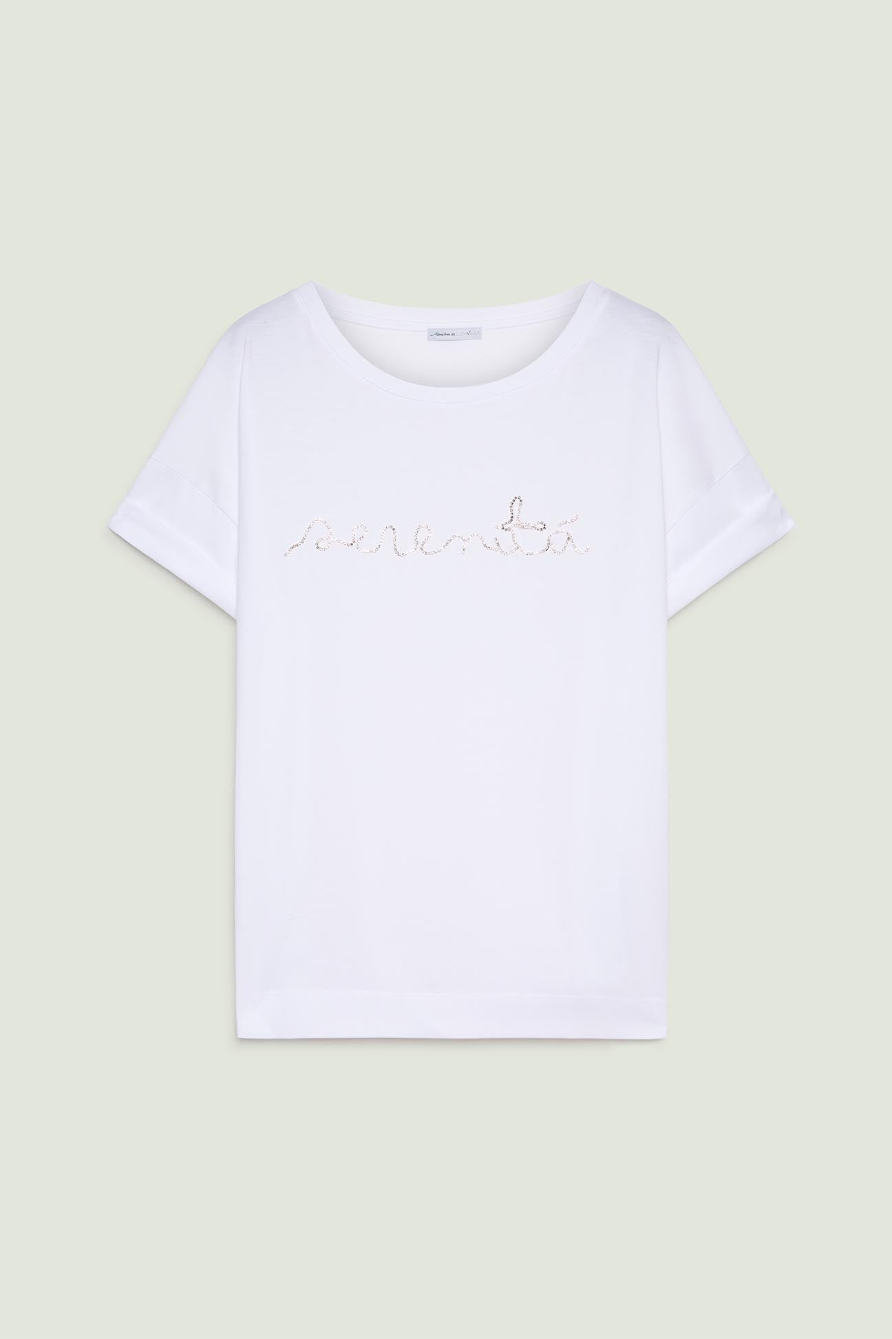 T-SHIRT LETTERING RICAMATA