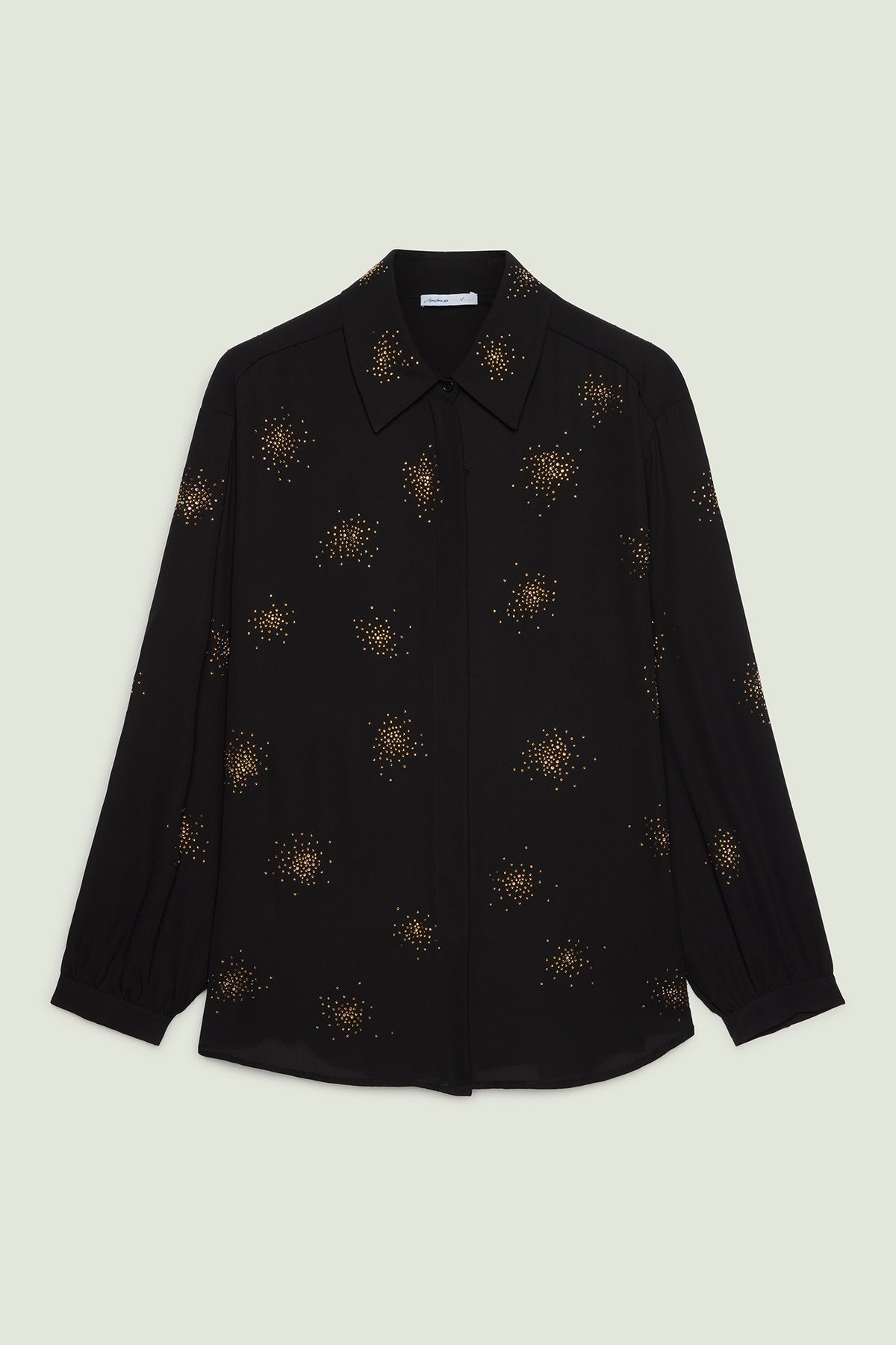 CAMICIA IN DOPPIA GEORGETTE CON PUNTI LUCE
