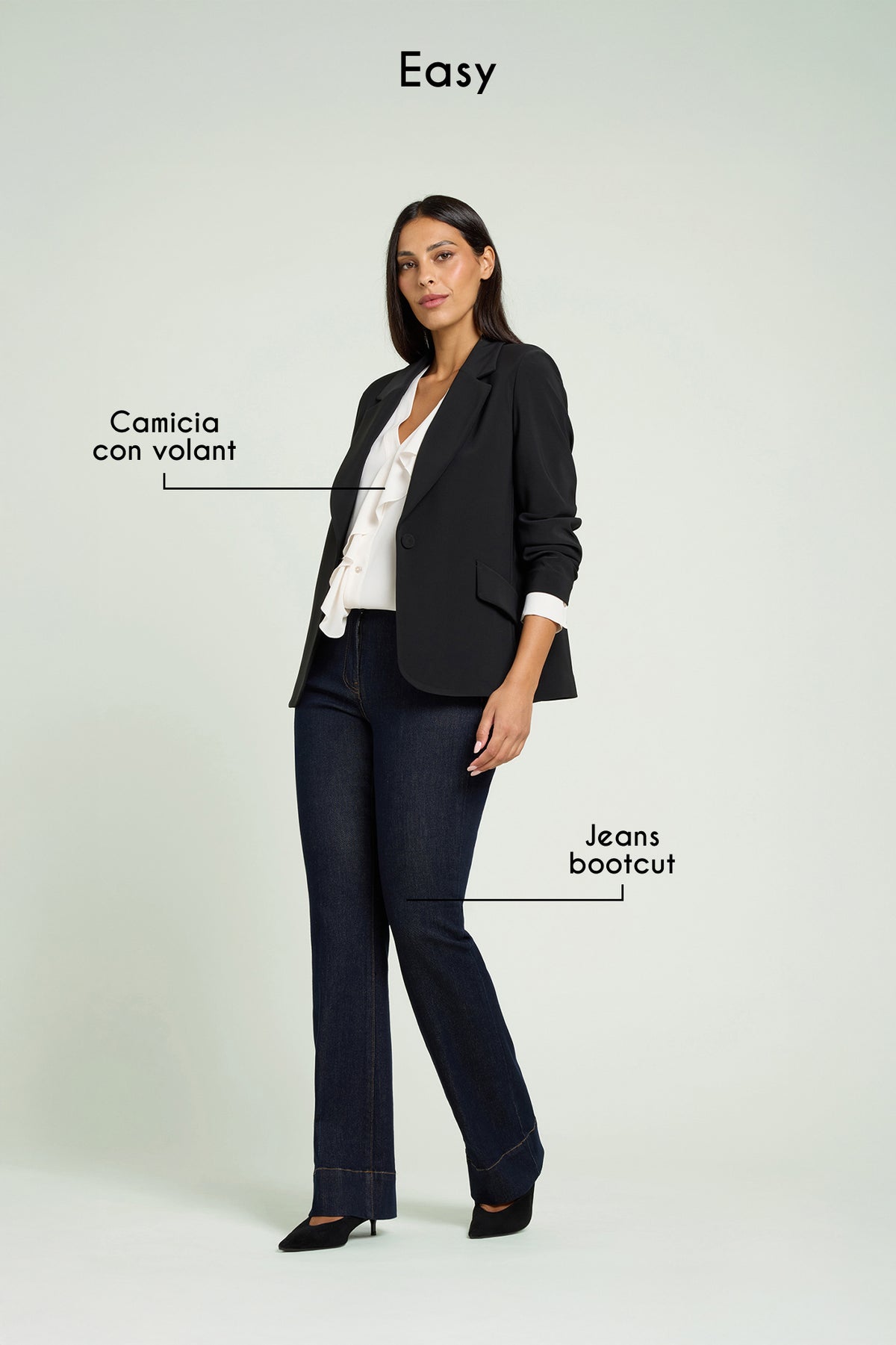 BLAZER IN COMPACT STRETCH