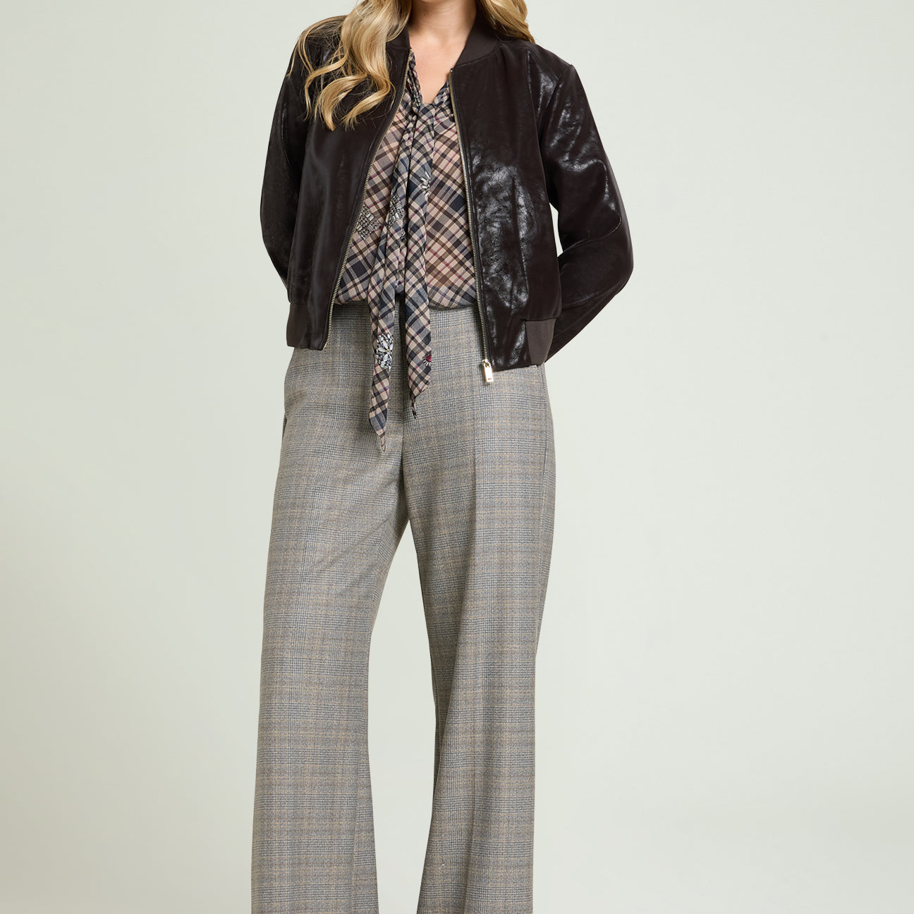 PANTALONI WIDE LEG IN GALLES