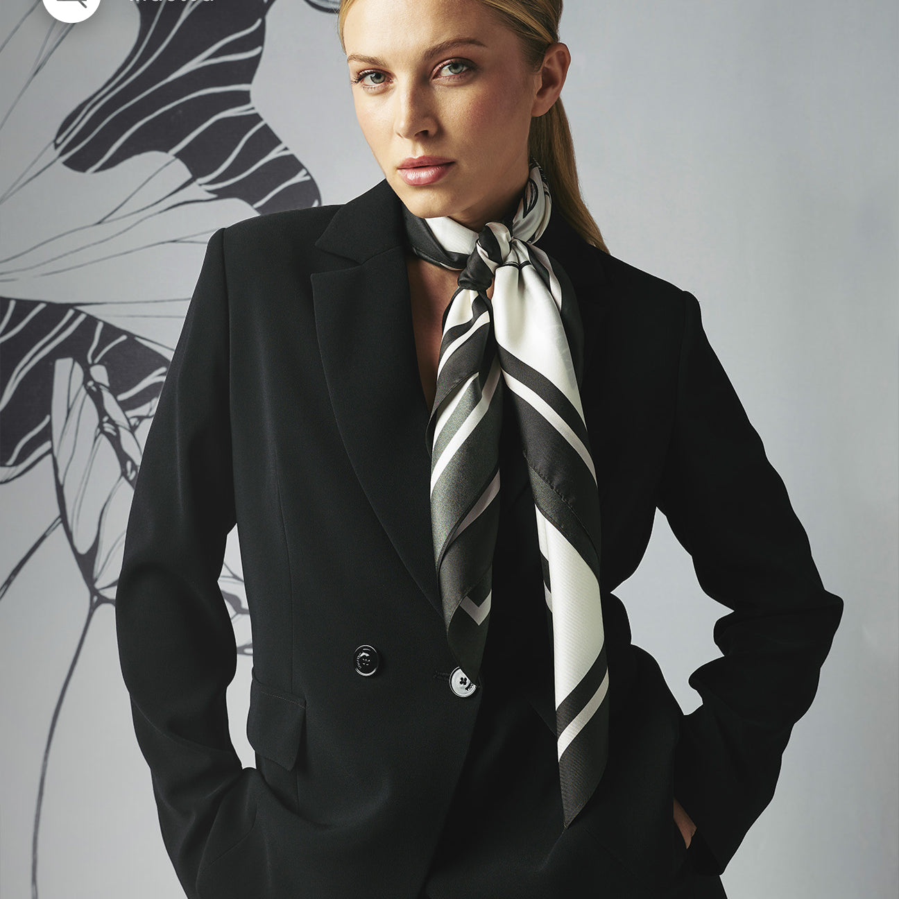 BLAZER DOPPIO PETTO IN CREPE CADY