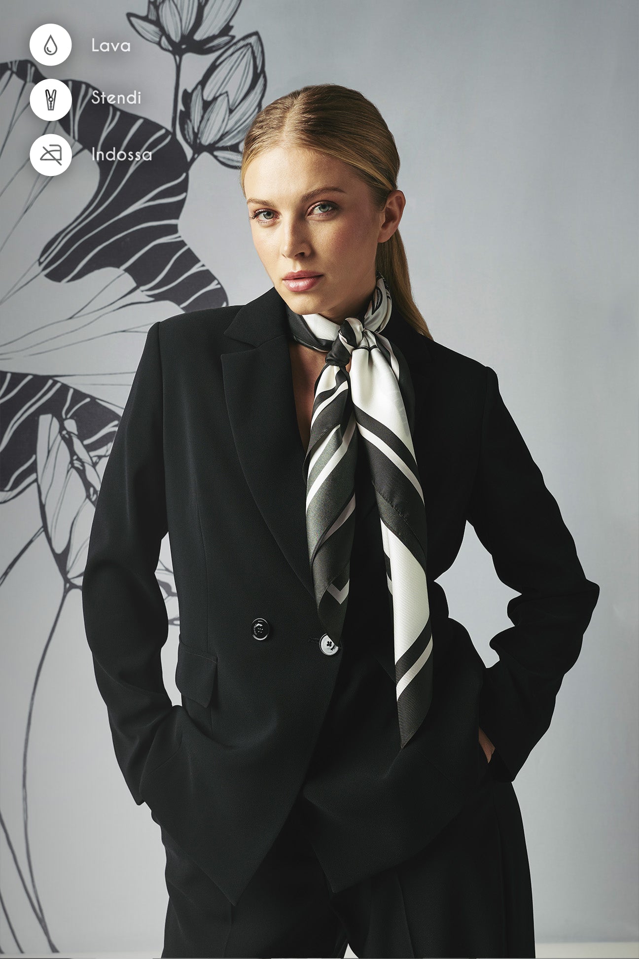 BLAZER DOPPIO PETTO IN CREPE CADY