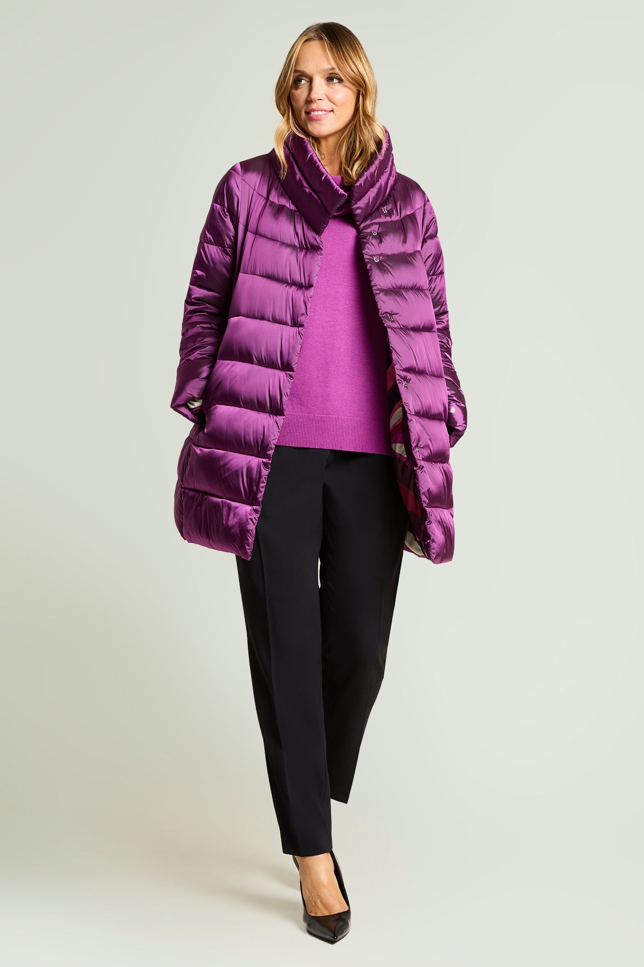 PIUMINO IN NYLON CANGIANTE