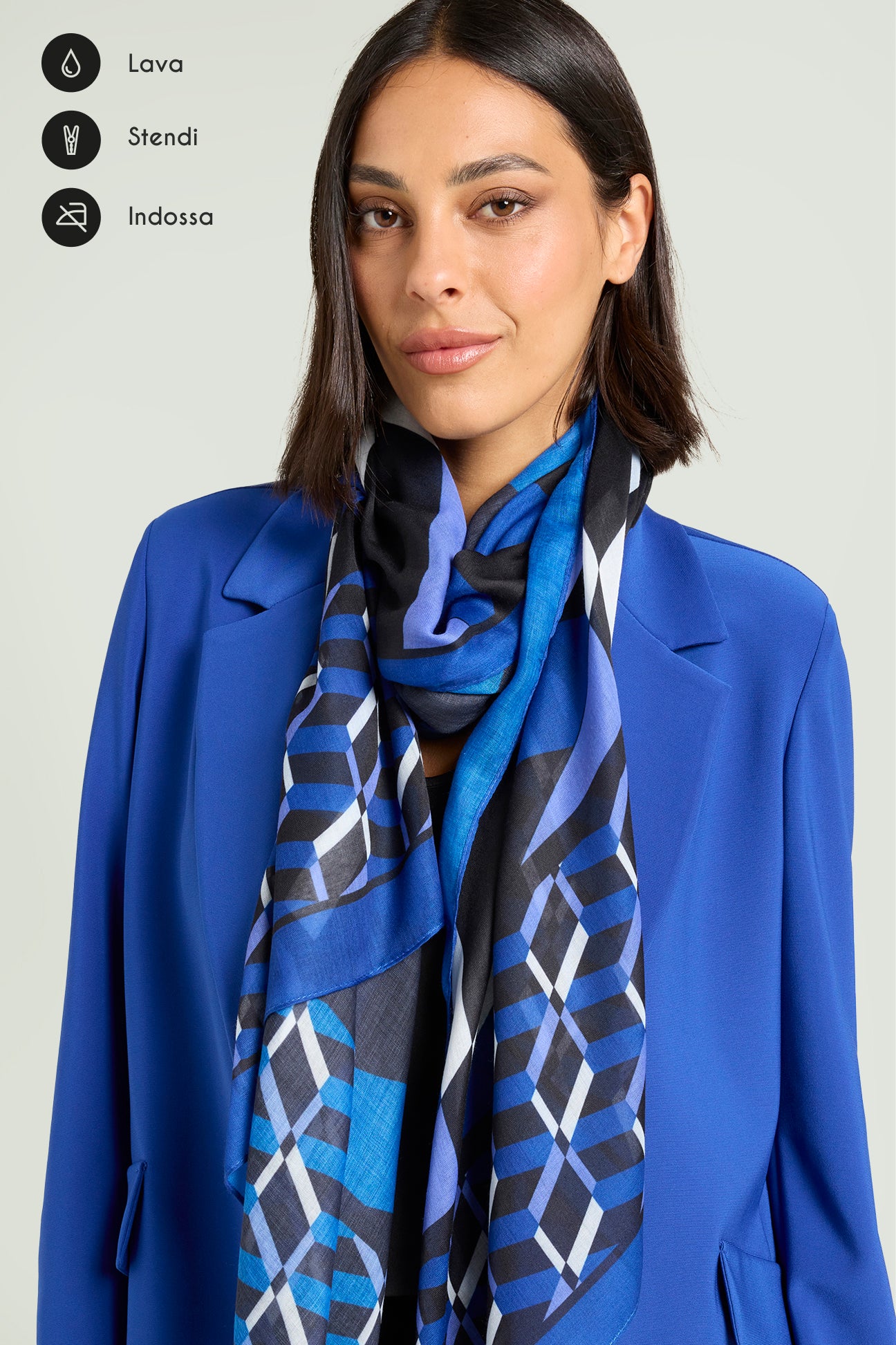 SCIARPA FOULARD STAMPATA