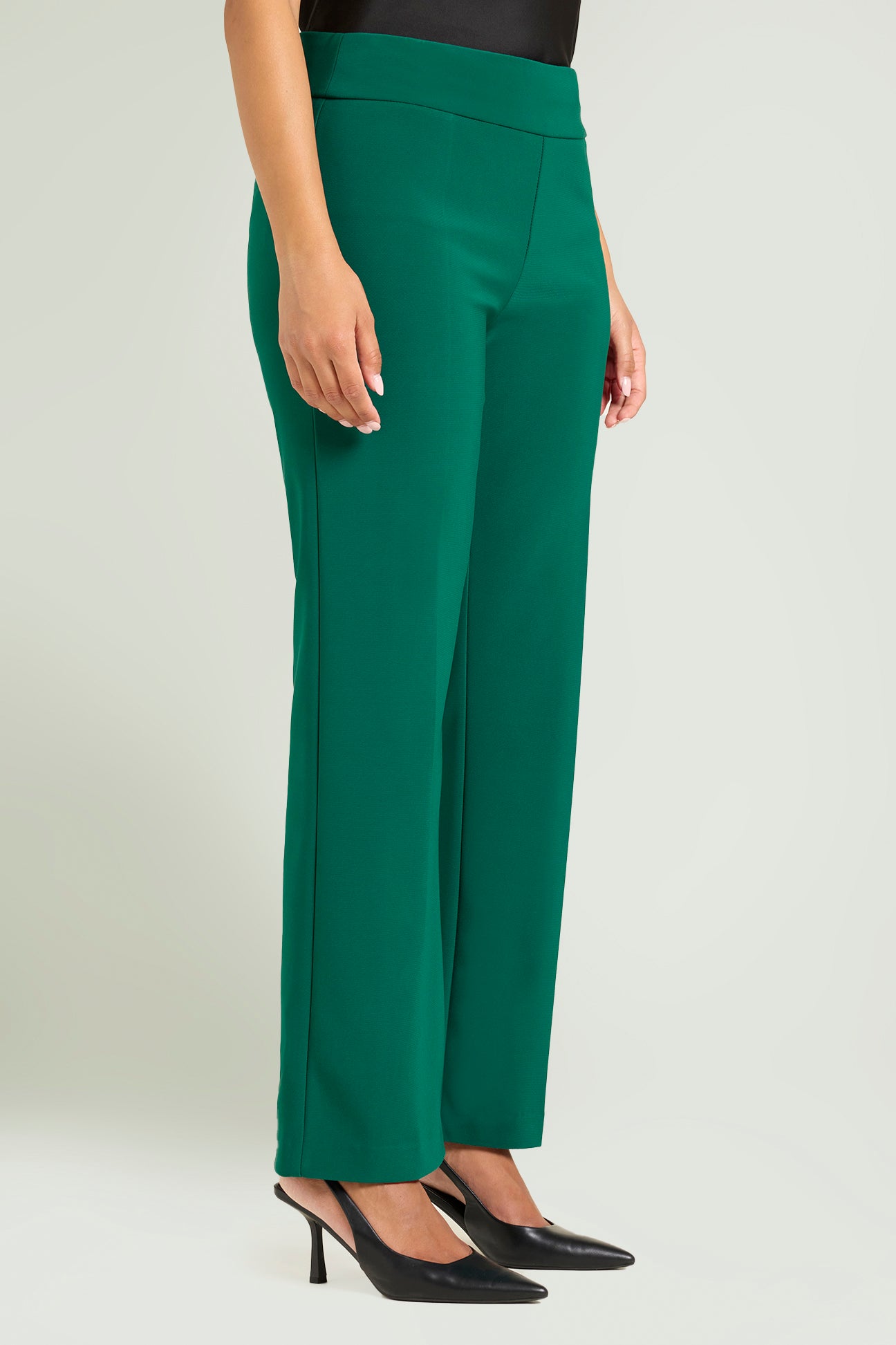 PANTALONI PULL-ON DRITTO IN COMPATTO STRETCH