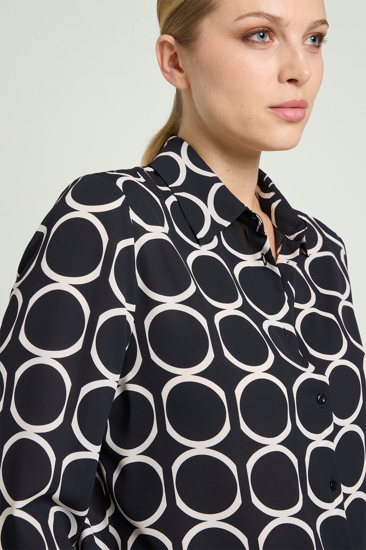 CAMICIA STAMPATA IN DOPPIA GEORGETTE